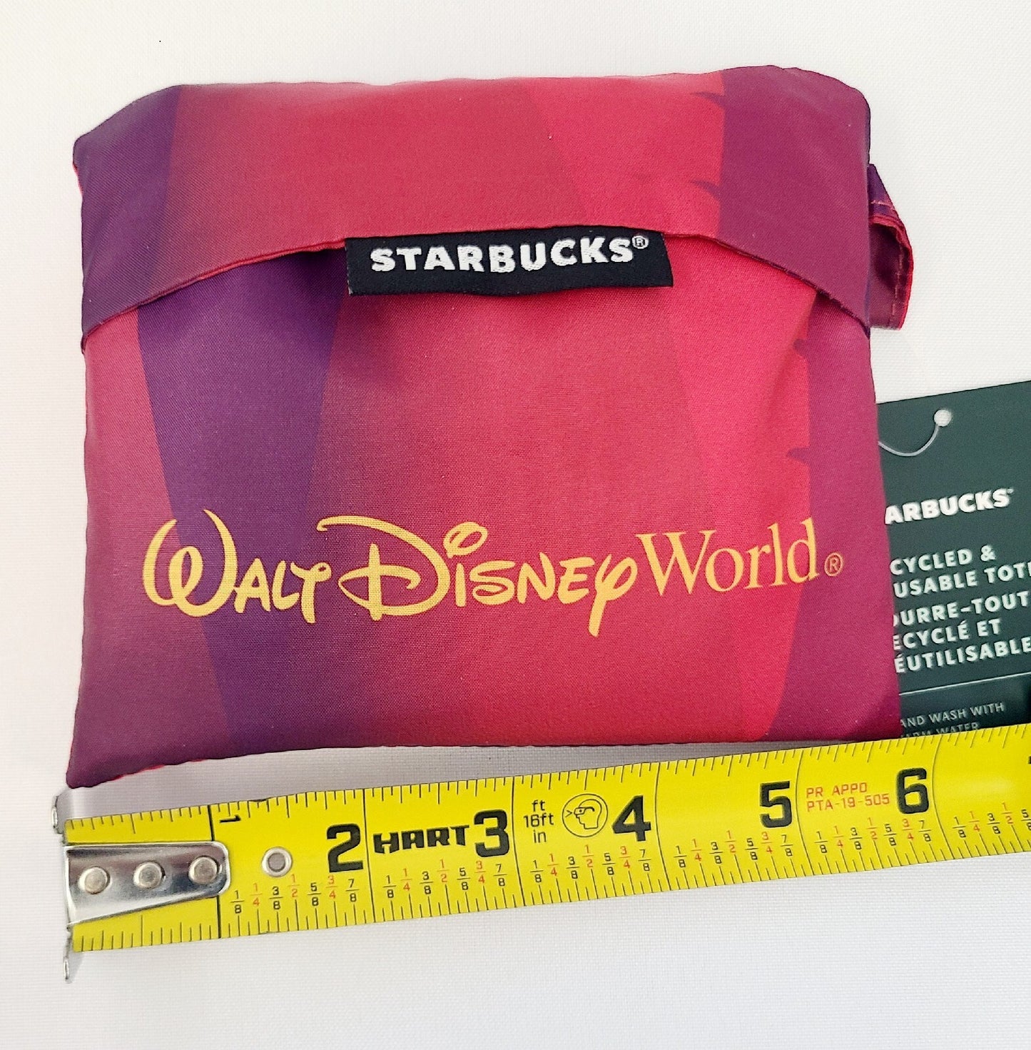 Walt Disney World Cinderella Castle Starbucks Magic Kingdom Tote Bag In Pouch