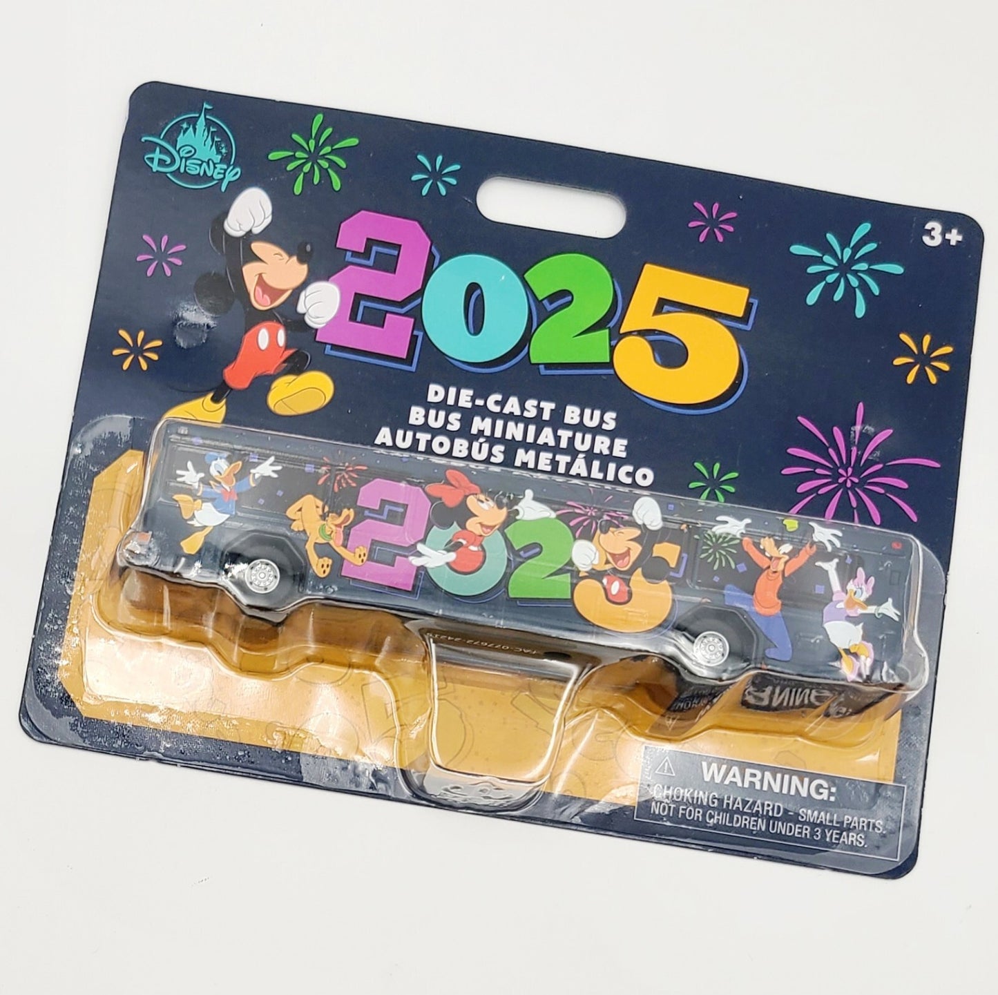 NEW 2025 Disney Park Diecast Bus Transport Year Dated Mickey Minnie Pluto Donald