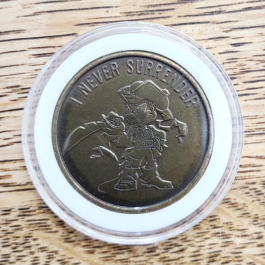 Disney Parks The Pirates of the Caribbean Bronze Medallion Mickey Coin Surrender