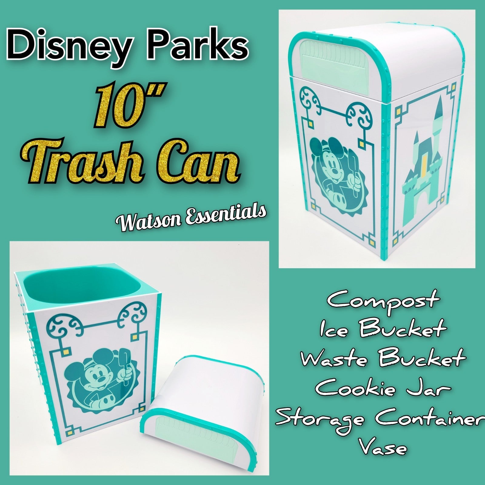 2025 Disney Parks Mousewares Mickey Mouse Trash Can Container Cookie Jar Compost