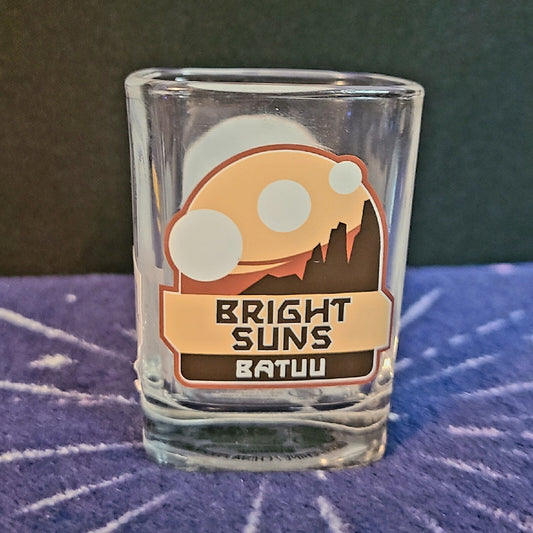 2023 Disney Parks Star Wars Batuu Bright Suns Rising Moons Dual Sided Shot Glass