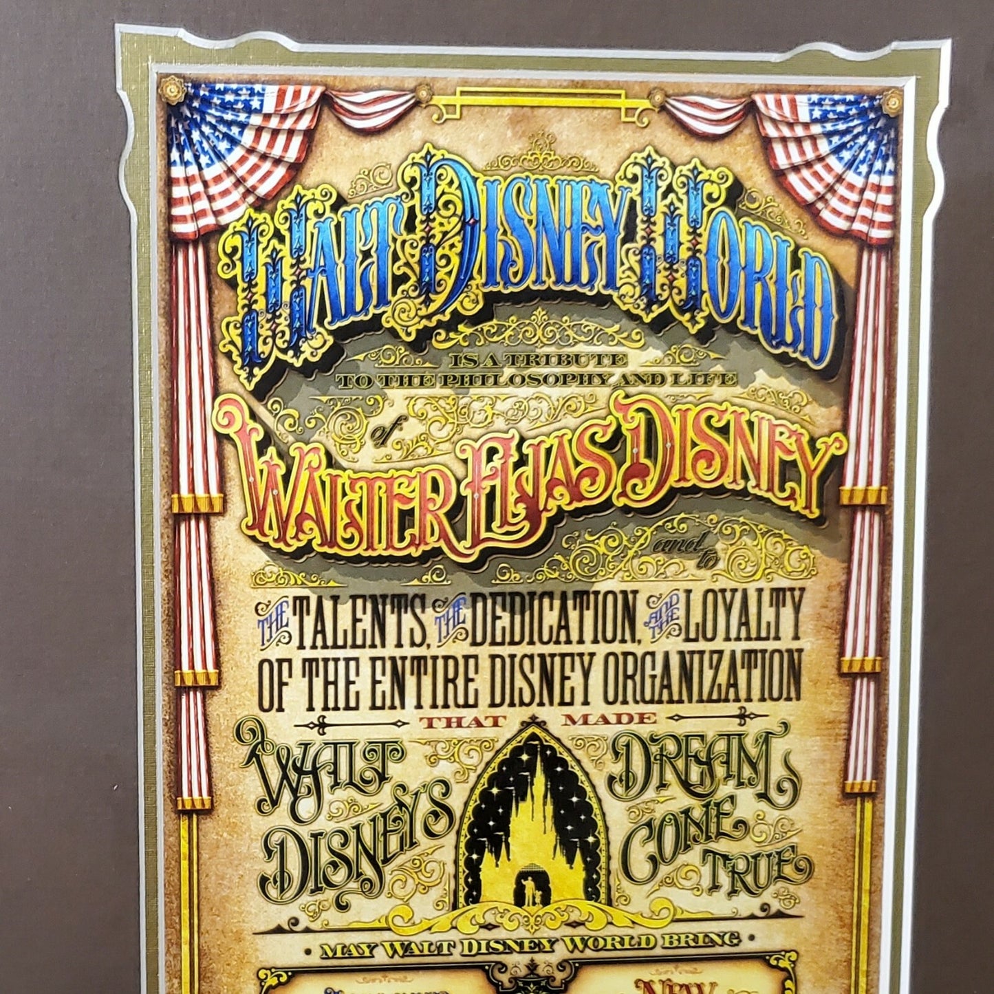 2021 Disney Parks 50th Anniversary Magic Kingdom Dedication Print Jeremy Fulton