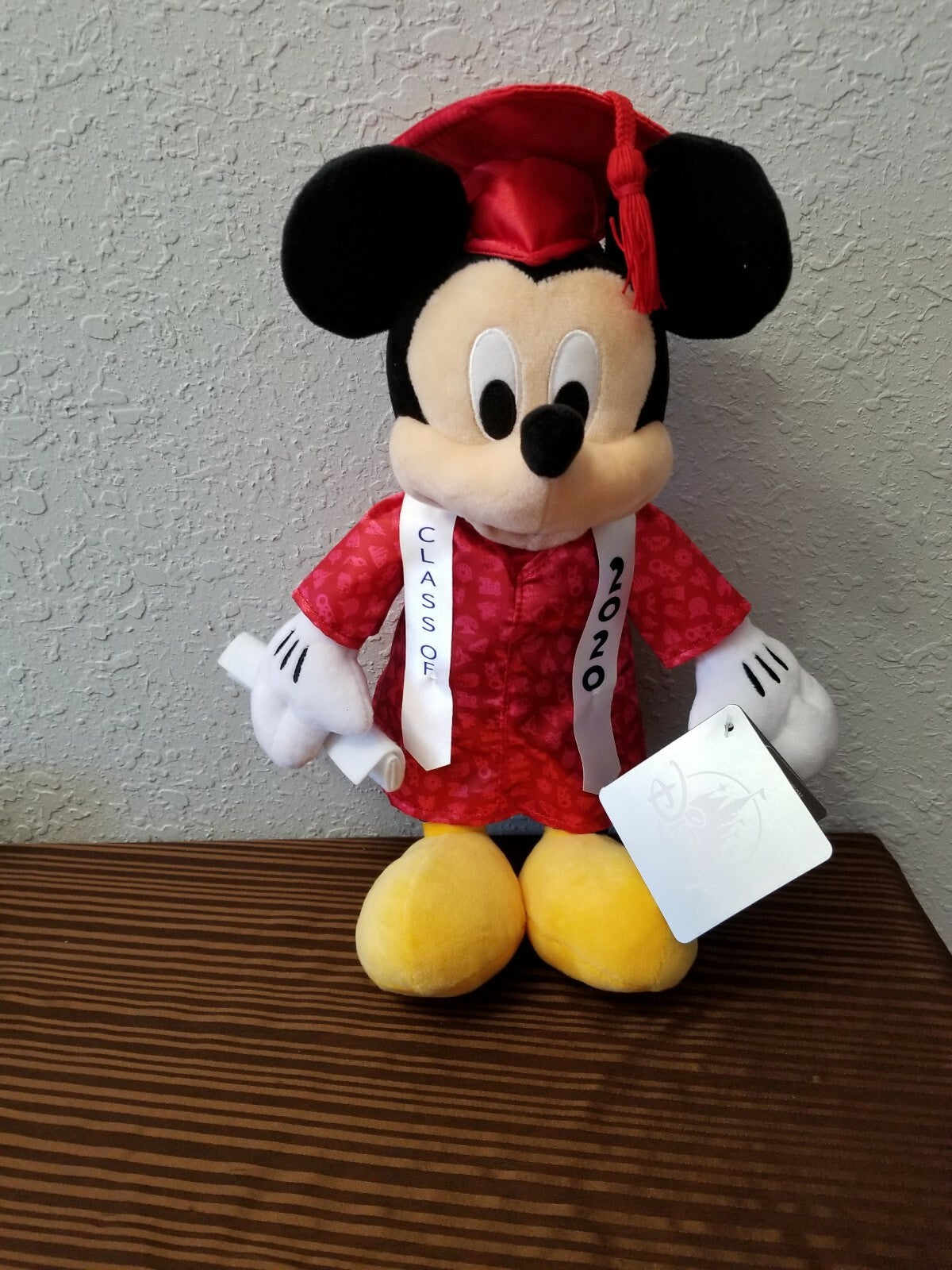 Disney Parks 11" Mickey Mouse Graduation Class 2020 Plush Set New with Tags NWT