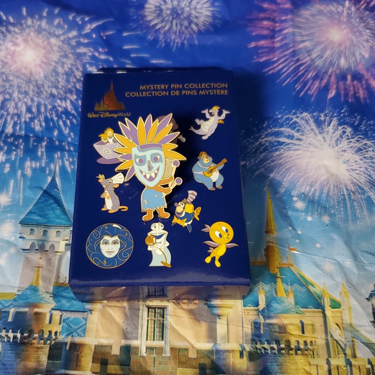 *COMPLETE SET 10 Pins* Walt Disney World Park 50th Anniversary Mystery PLUS Bag
