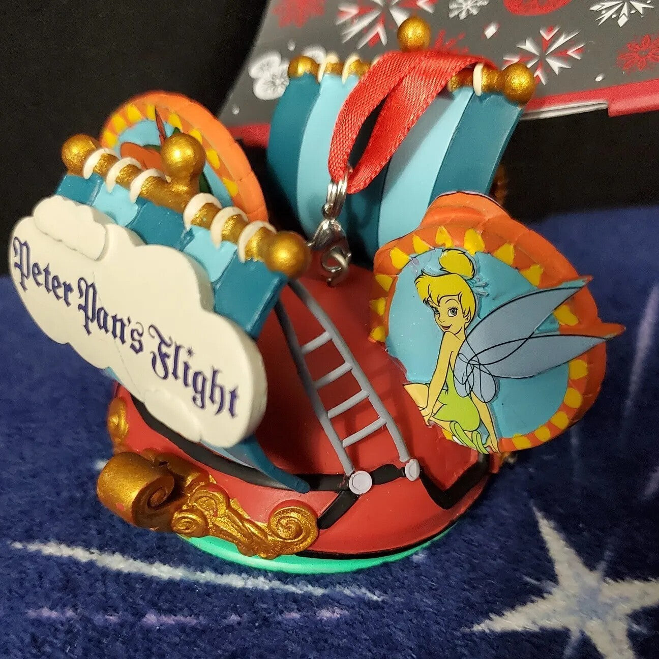 2022 Disney Parks Peter Pan's Flight Mickey Mouse Ear Hat Christmas Ornament
