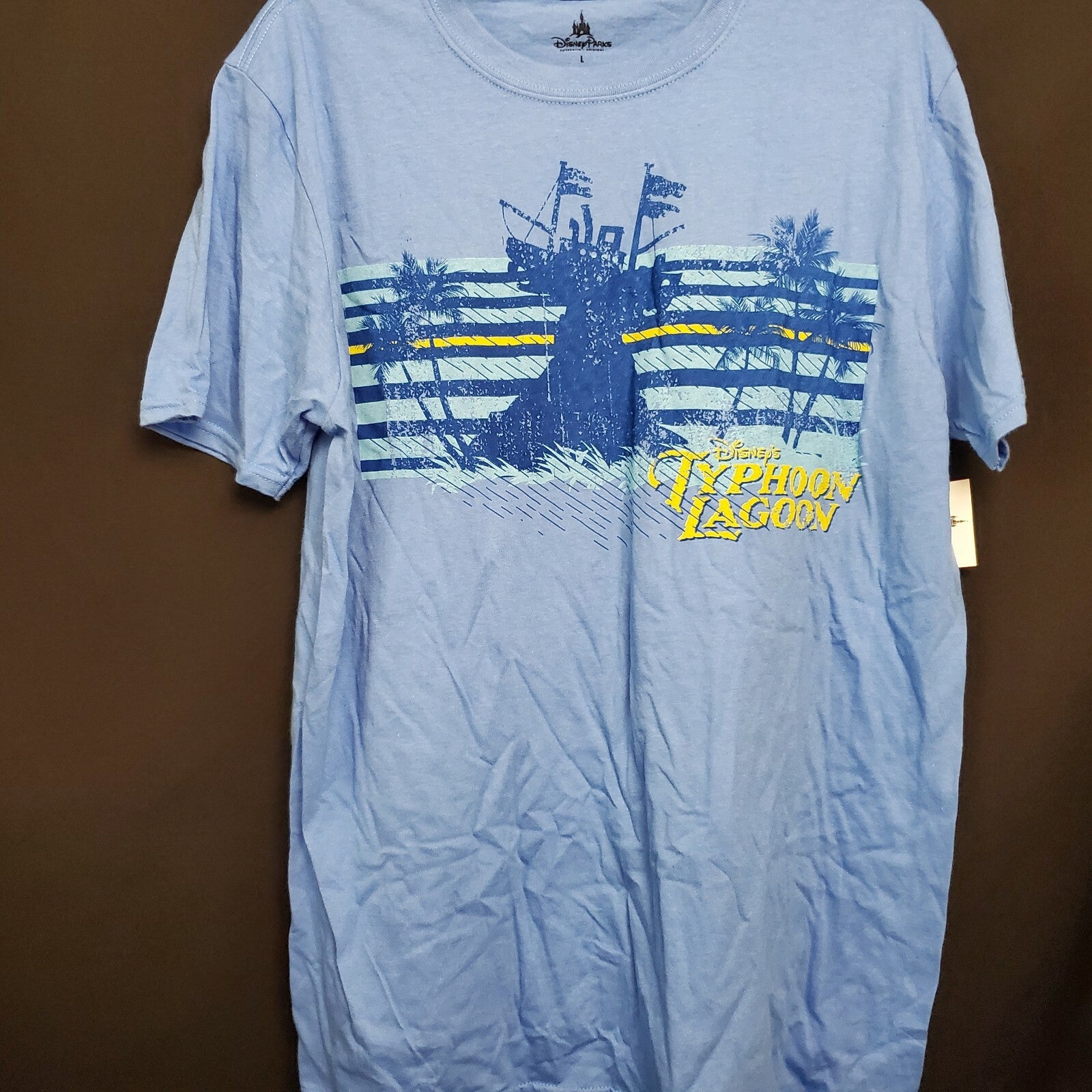 LARGE Walt Disney World Park Typhoon Lagoon Water Park Blue T-Shirt WDW NEW NWT