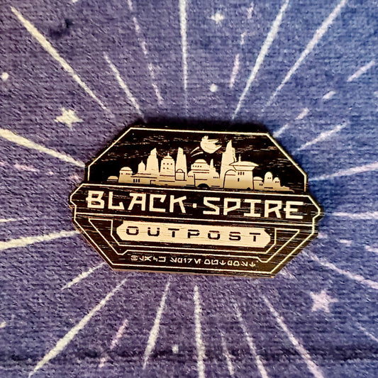 Disney Parks Star Wars Galaxy Edge Black Spire Outpost Wood Magnet Brand New