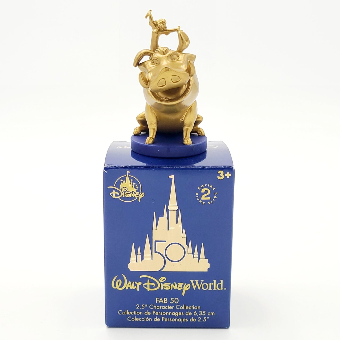 Walt Disney World Parks 50th Anniv Fab 50 Gold Figure Timon & Pumbaa Lion King