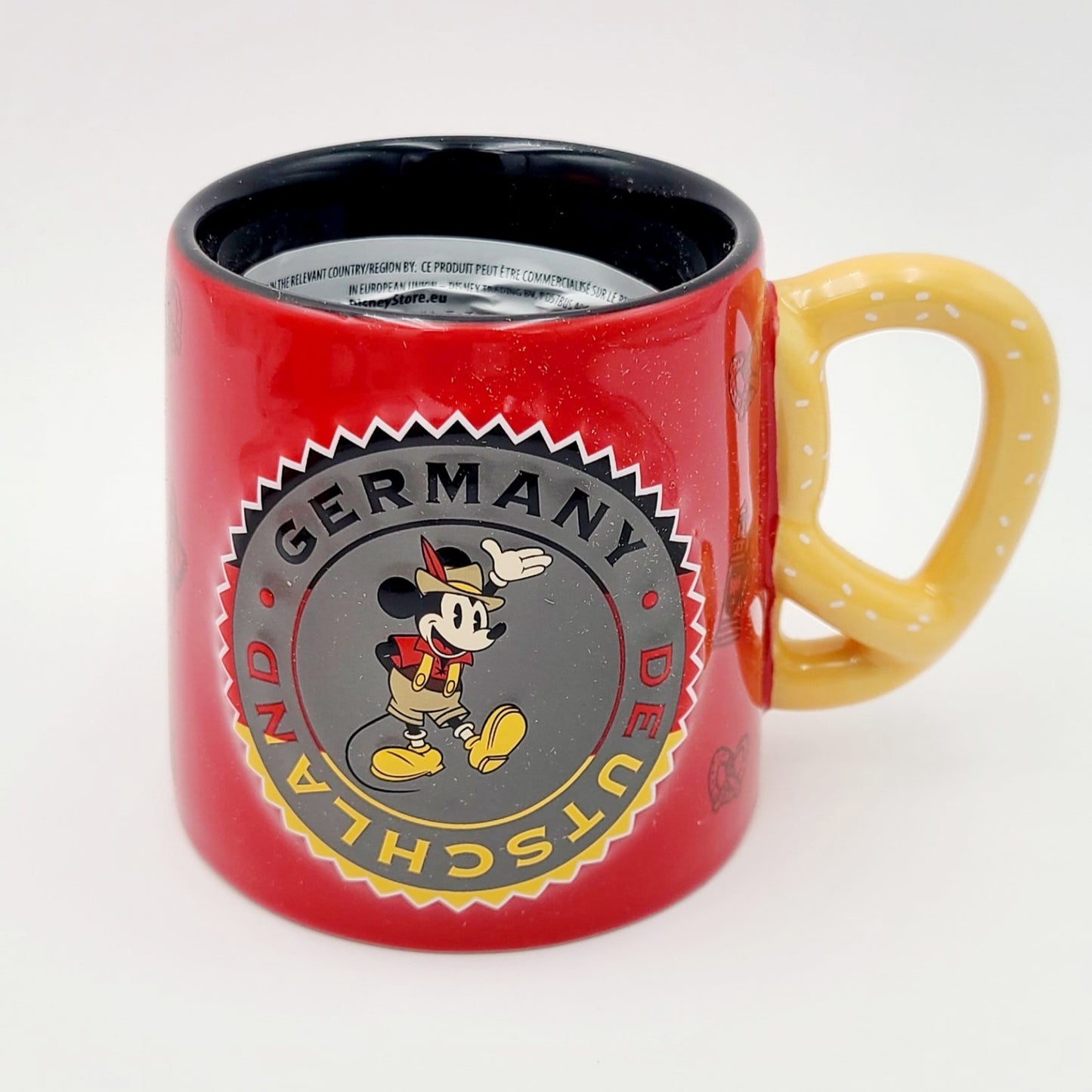 NEW 2024 Disney Parks EPCOT Germany Mickey Mouse Ceramic Coffee Red Mug Showcase