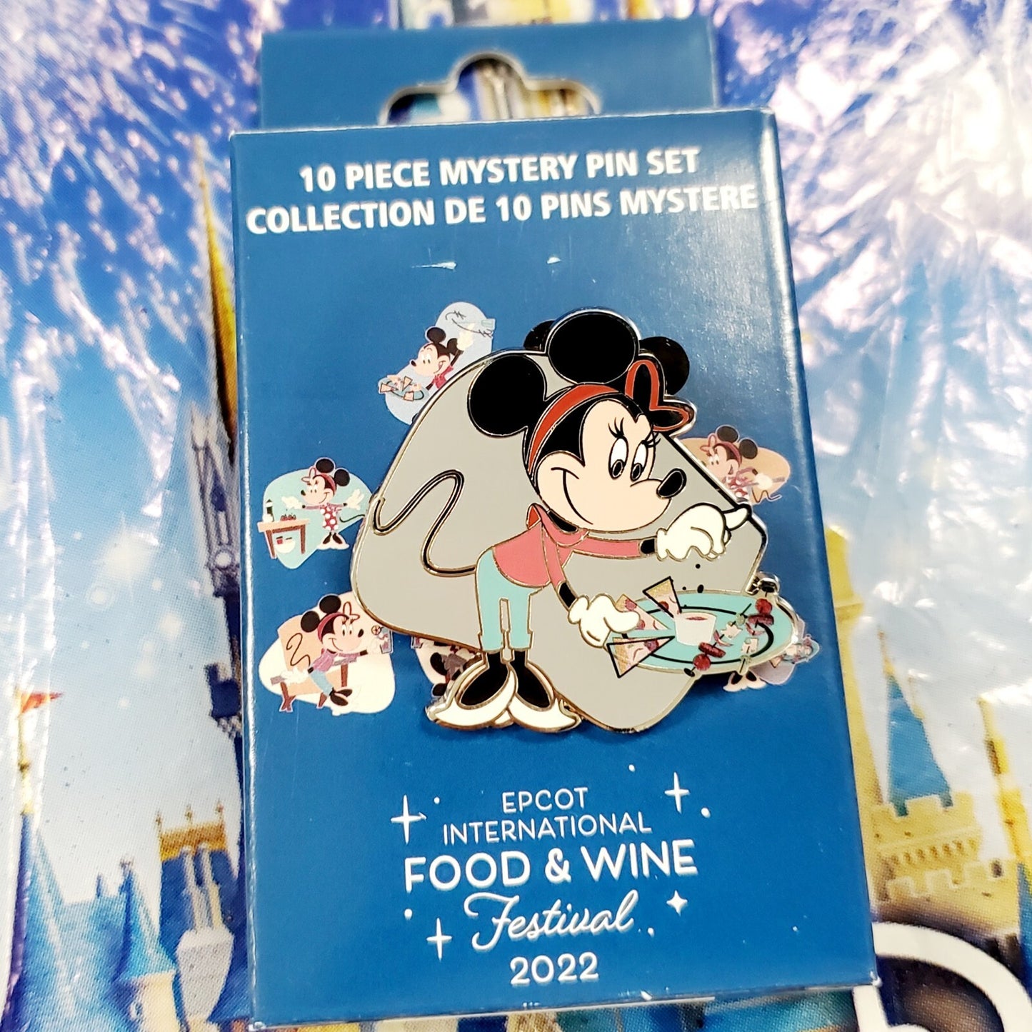 *4 Pin Set* 2022 Disney Parks Epcot Food & Wine Mystery Mickey & Minnie Mouse