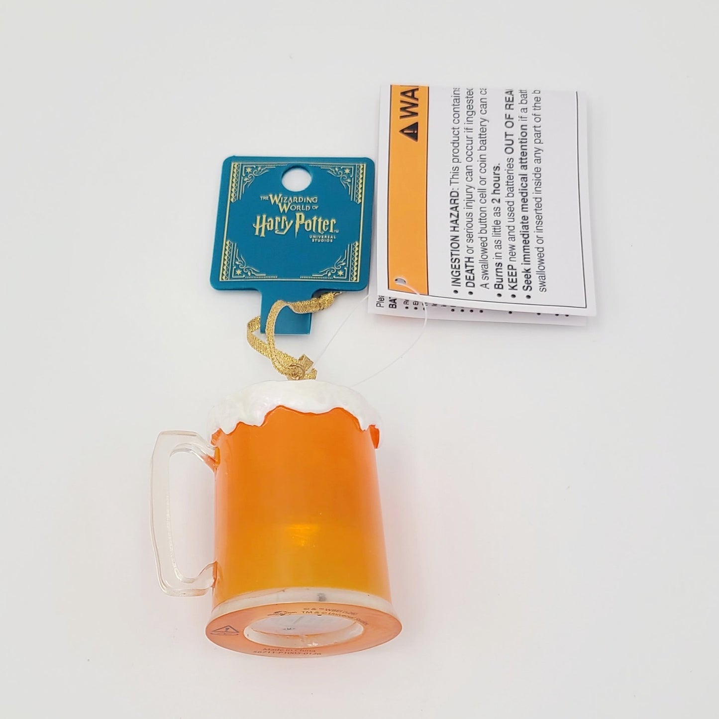 NEW Universal Studios Harry Potter Butterbeer Light-Up Mug Christmas Ornament