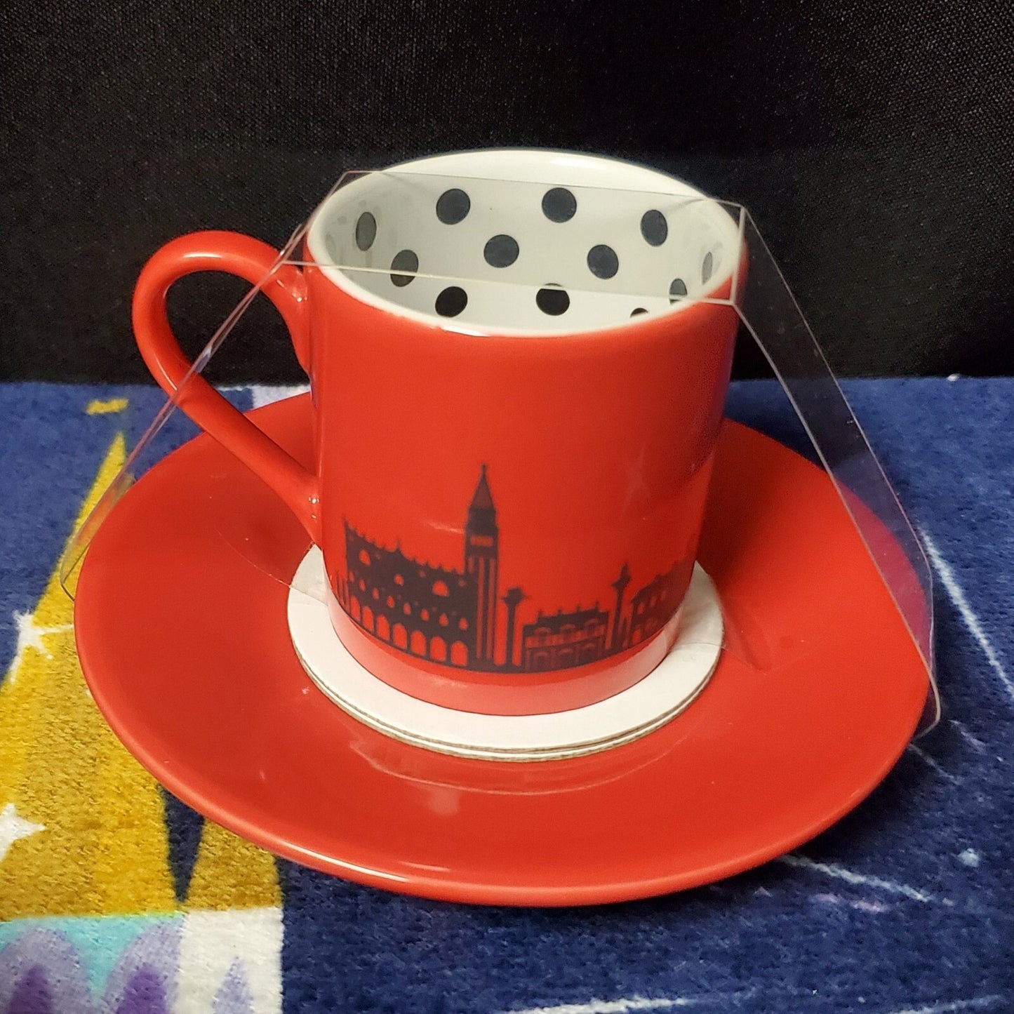 Disney Park EPCOT Italy World Showcase Minnie Ciao Bella Espresso Cup Saucer Set