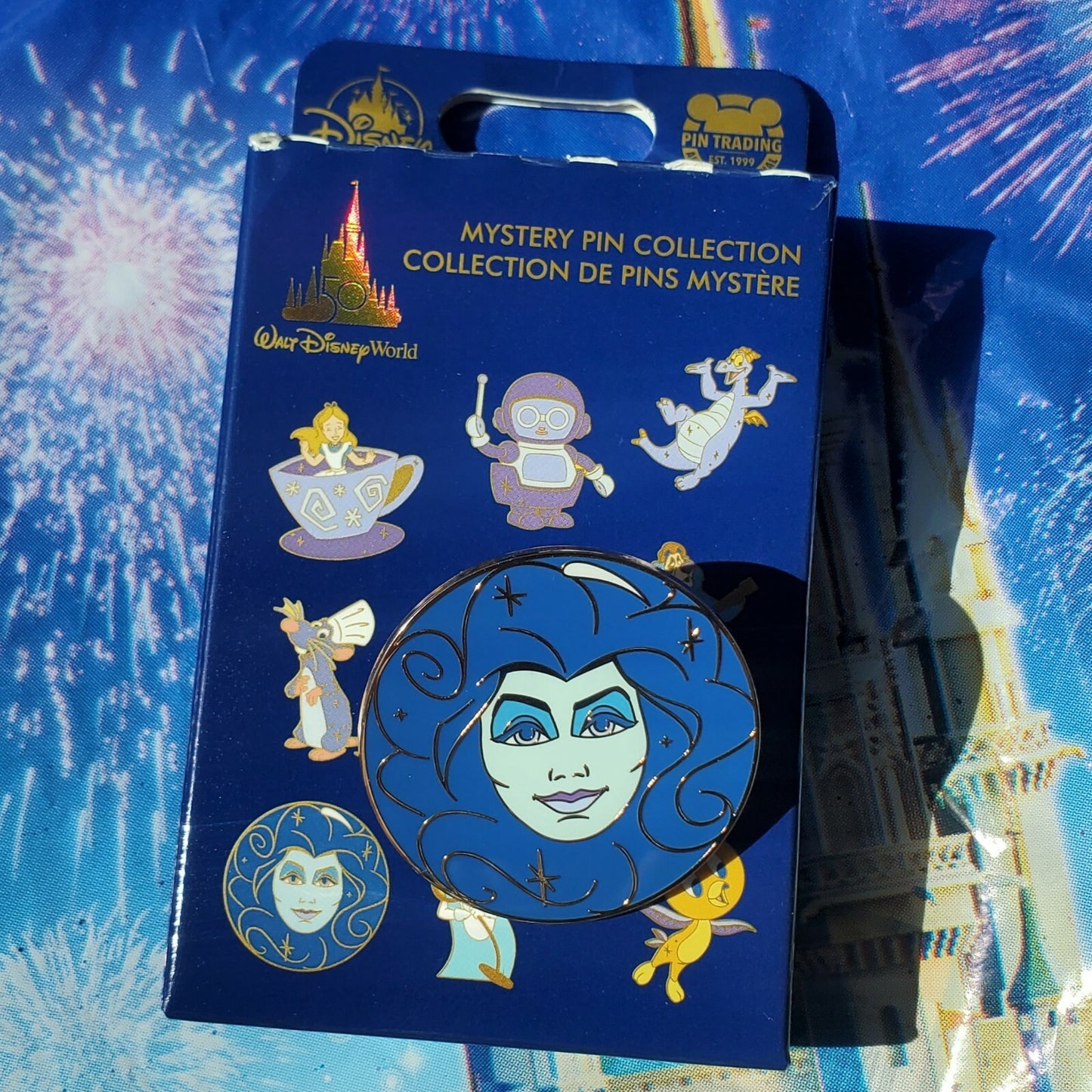 *COMPLETE SET 10 Pins* Walt Disney World Park 50th Anniversary Mystery PLUS Bag