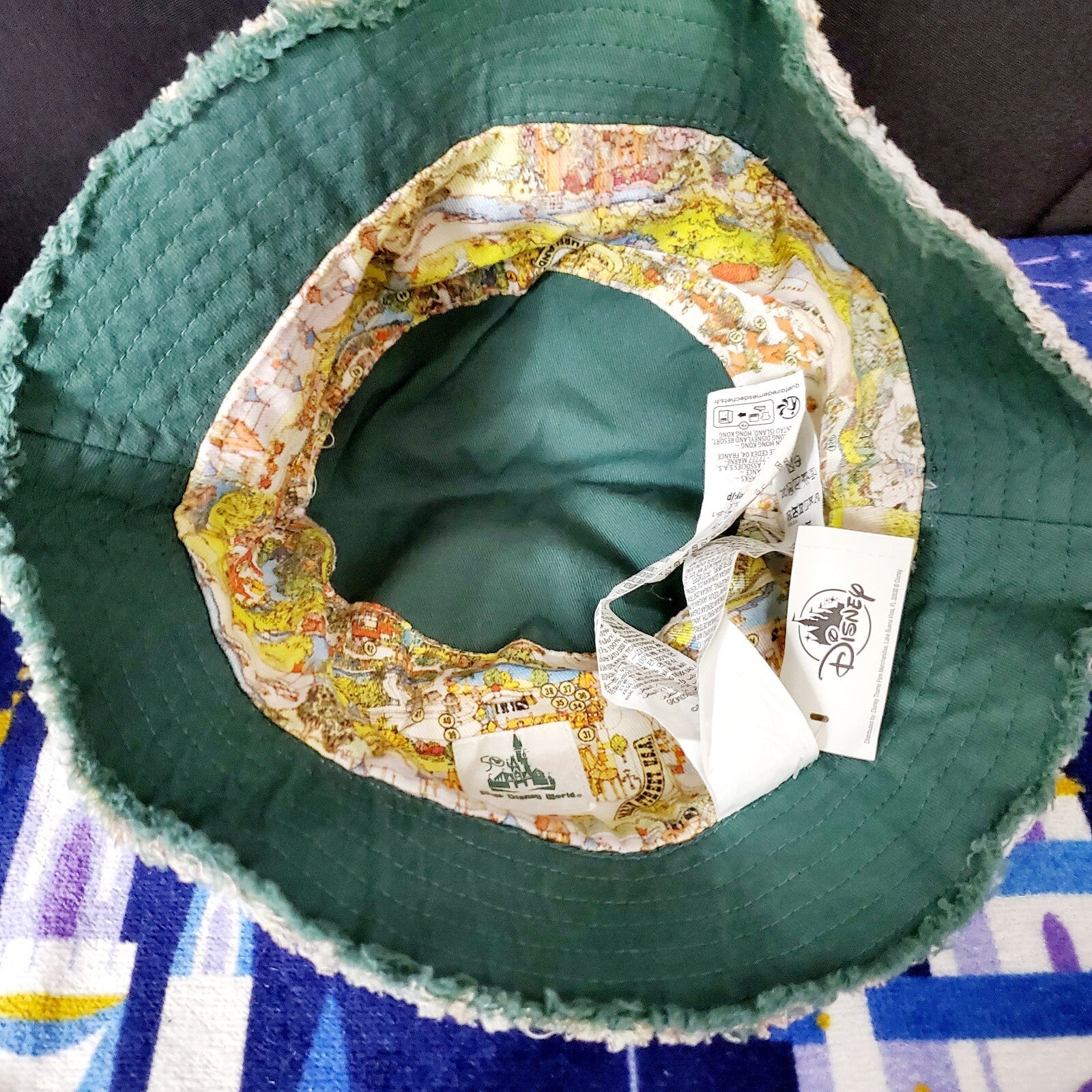NEW Disney Parks 50th Anniv Vault Magic Kingdom Map Castle Reversible Bucket Hat