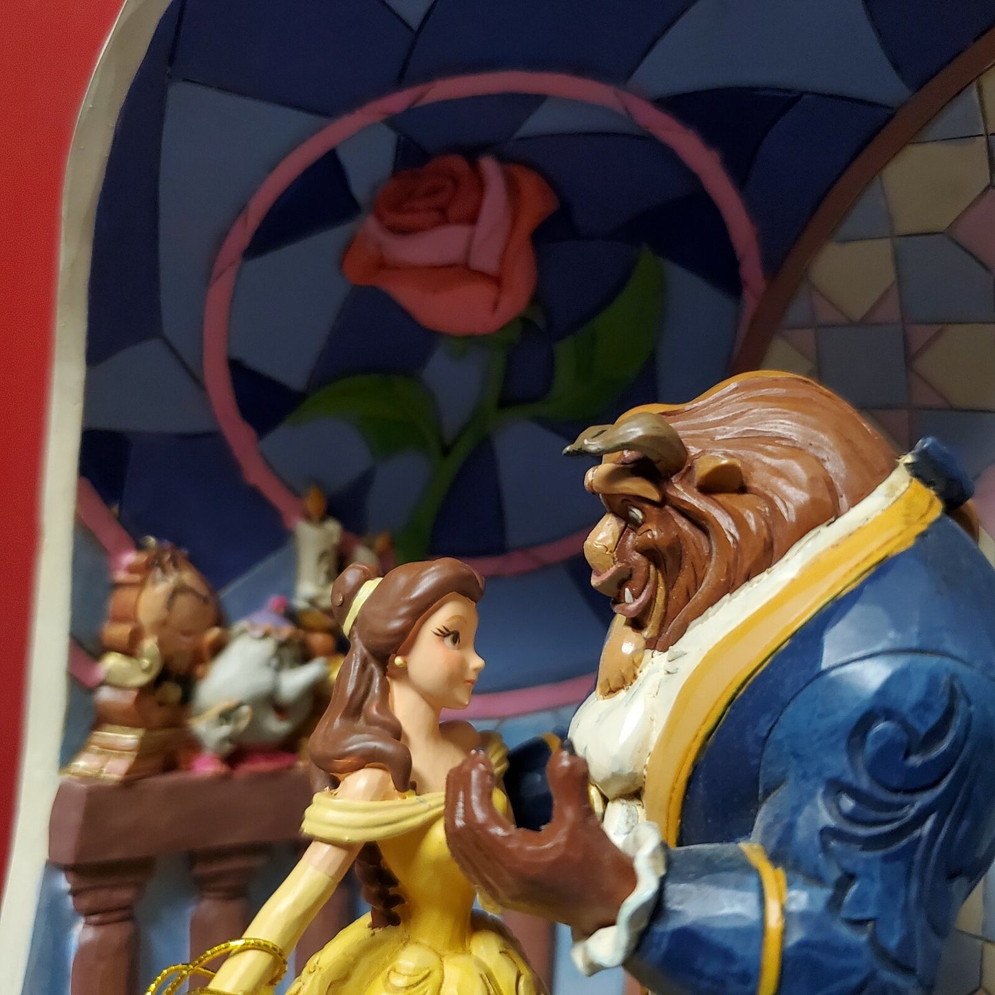 Disney Park Jim Shore 2021 Beauty & Beast 30th Belle Rose Dome Figurine 6008995