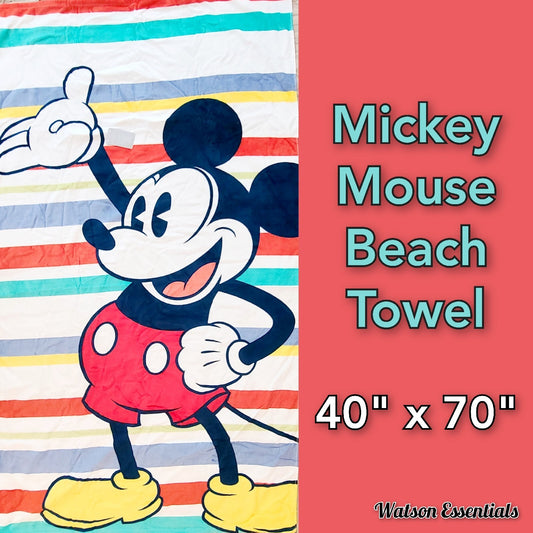 NEW Disney Mickey Mouse Summer Fun Beach Pool Towel 40" x 70"