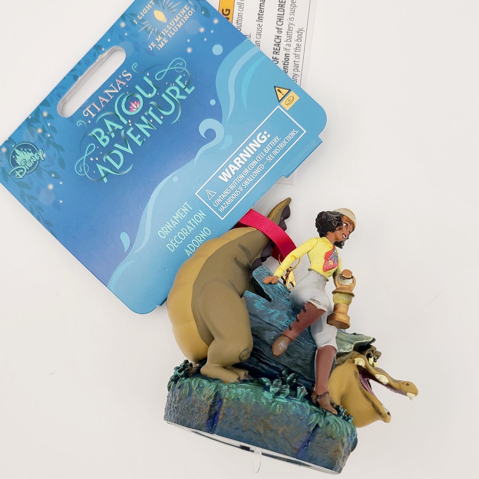Light-Up ORNAMENT 2024 Disney Park Tiana Bayou Adventure Holiday Louis Alligator
