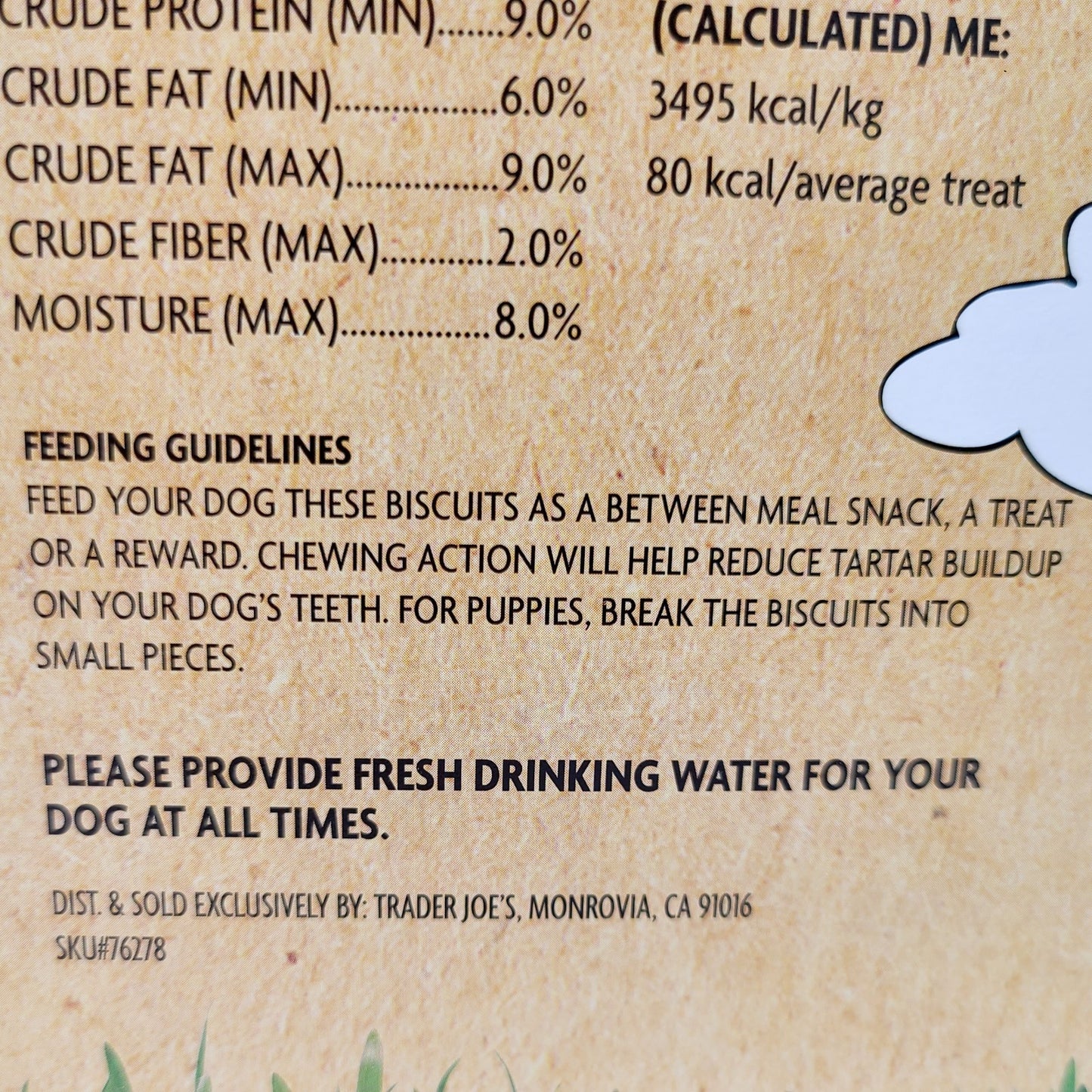 NEW Trader Joe's Dog Treats Peanut Butter Flavor For Big & Small Dogs (24 OZ)