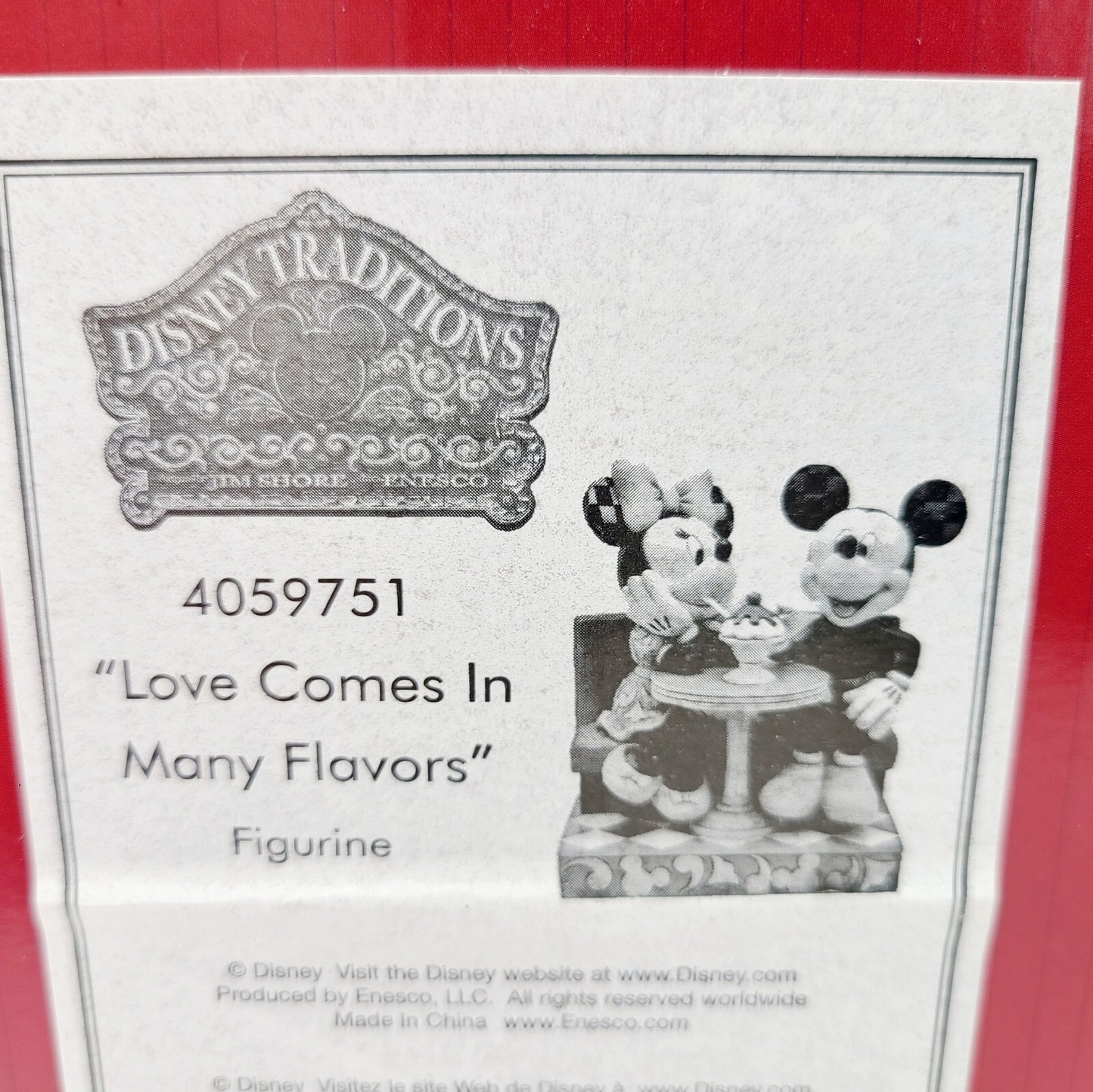 NEW Disney Park Traditions Jim Shore Mickey Minnie Mouse Soda Shop Love Flavors