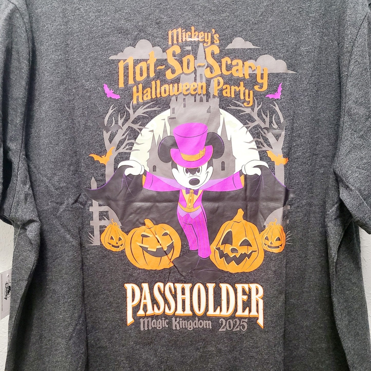 LARGE 2025 Disney Parks Mickey Not So Scary Halloween Party Passholder AP Shirt