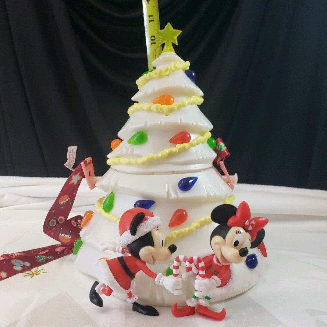 NEW 2020 Disney Parks White Christmas Tree Holiday Popcorn Bucket Mickey Minnie