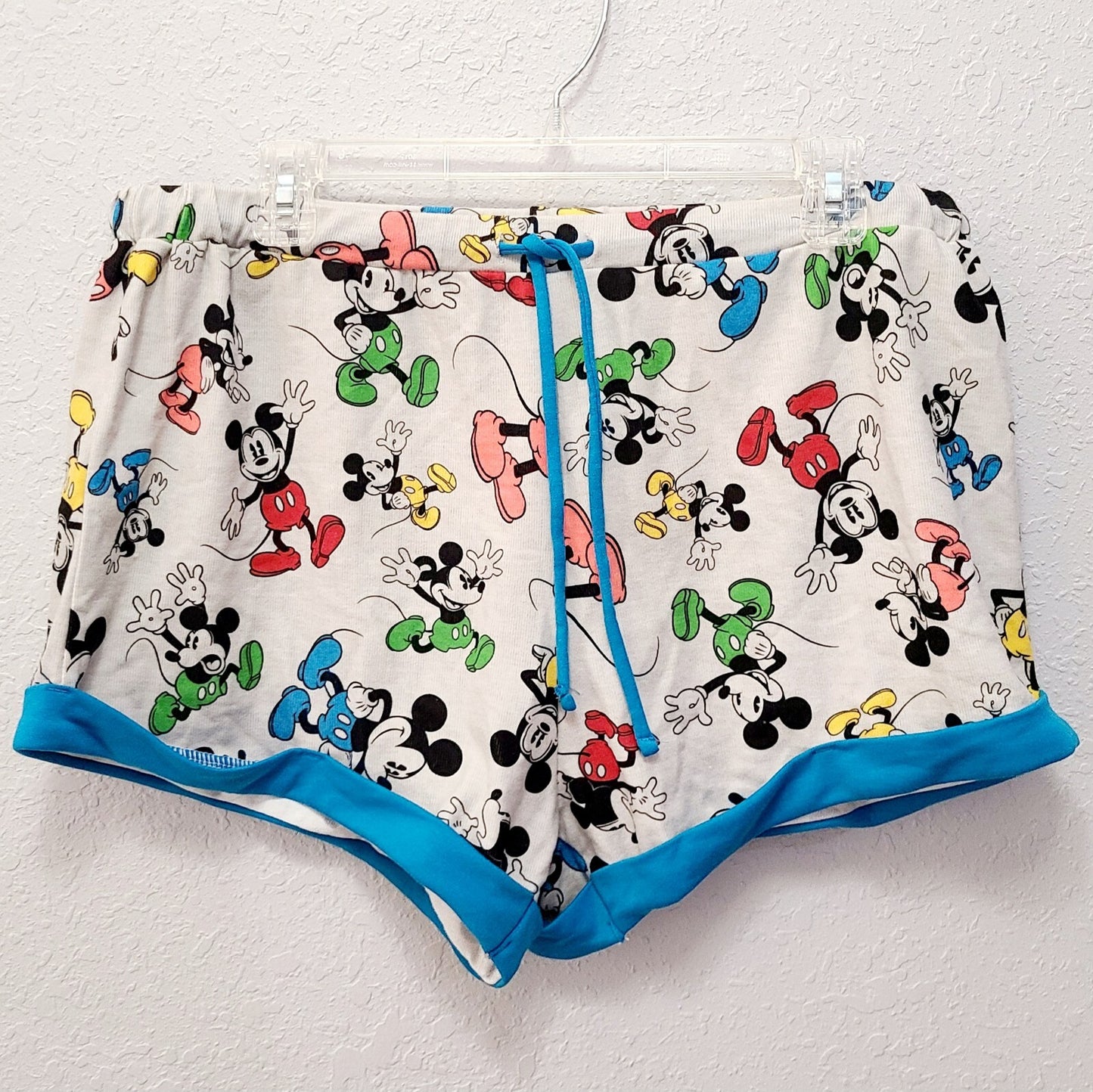 XL Walt Disney World Parks Mickey Mouse Lounge Sleep Shorts Women’s Blue Red NEW