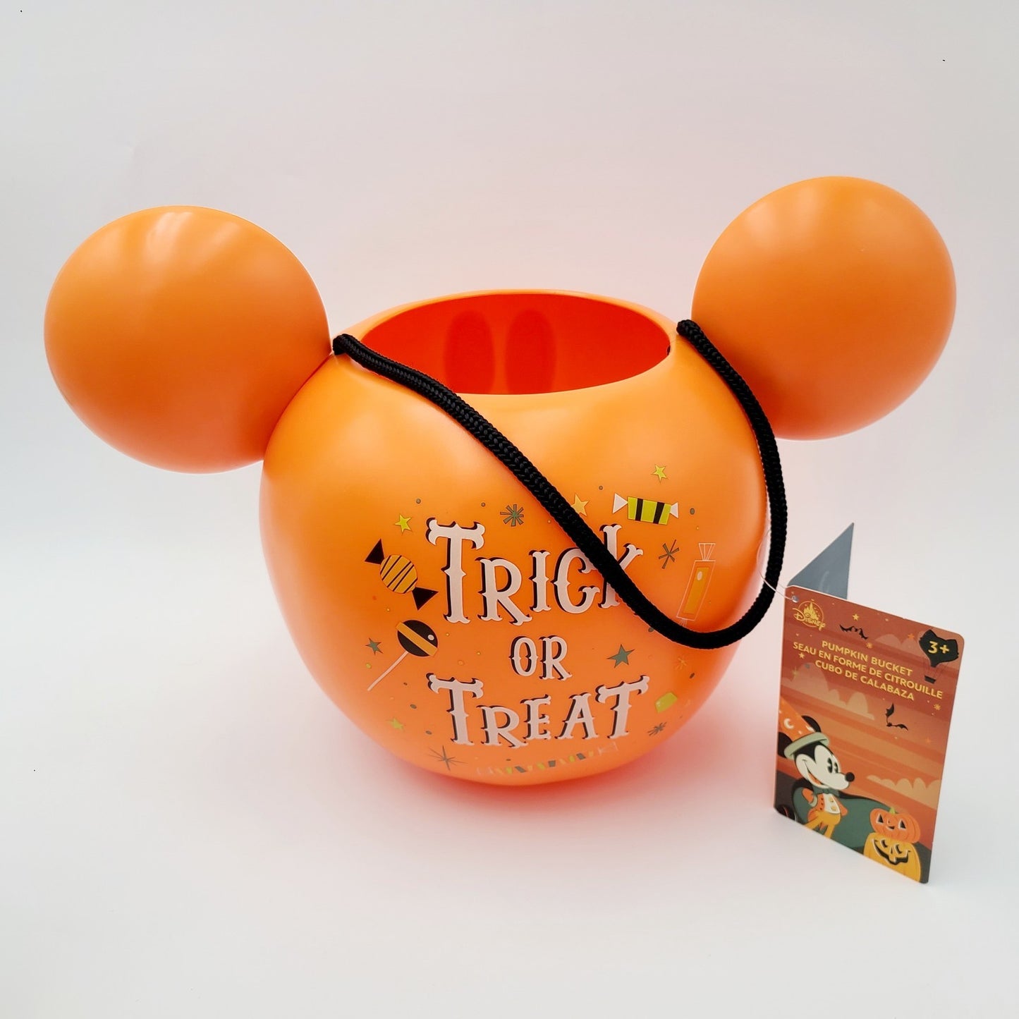 Disney World Parks 2025 Halloween Mickey Mouse Pumpkin Trick or Treat Bucket NEW