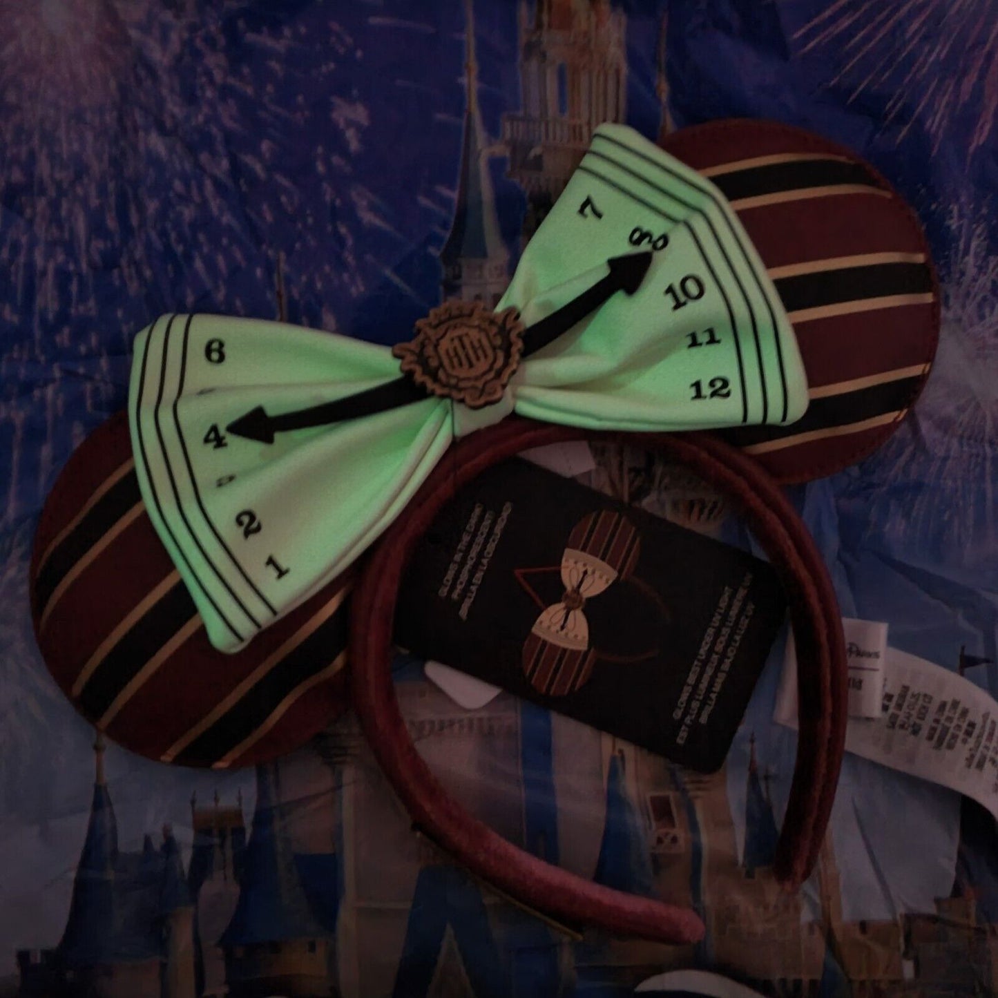 Disney Loungefly Hollywood Tower Hotel HTH Tower Of Terror Minnie Ears Headband