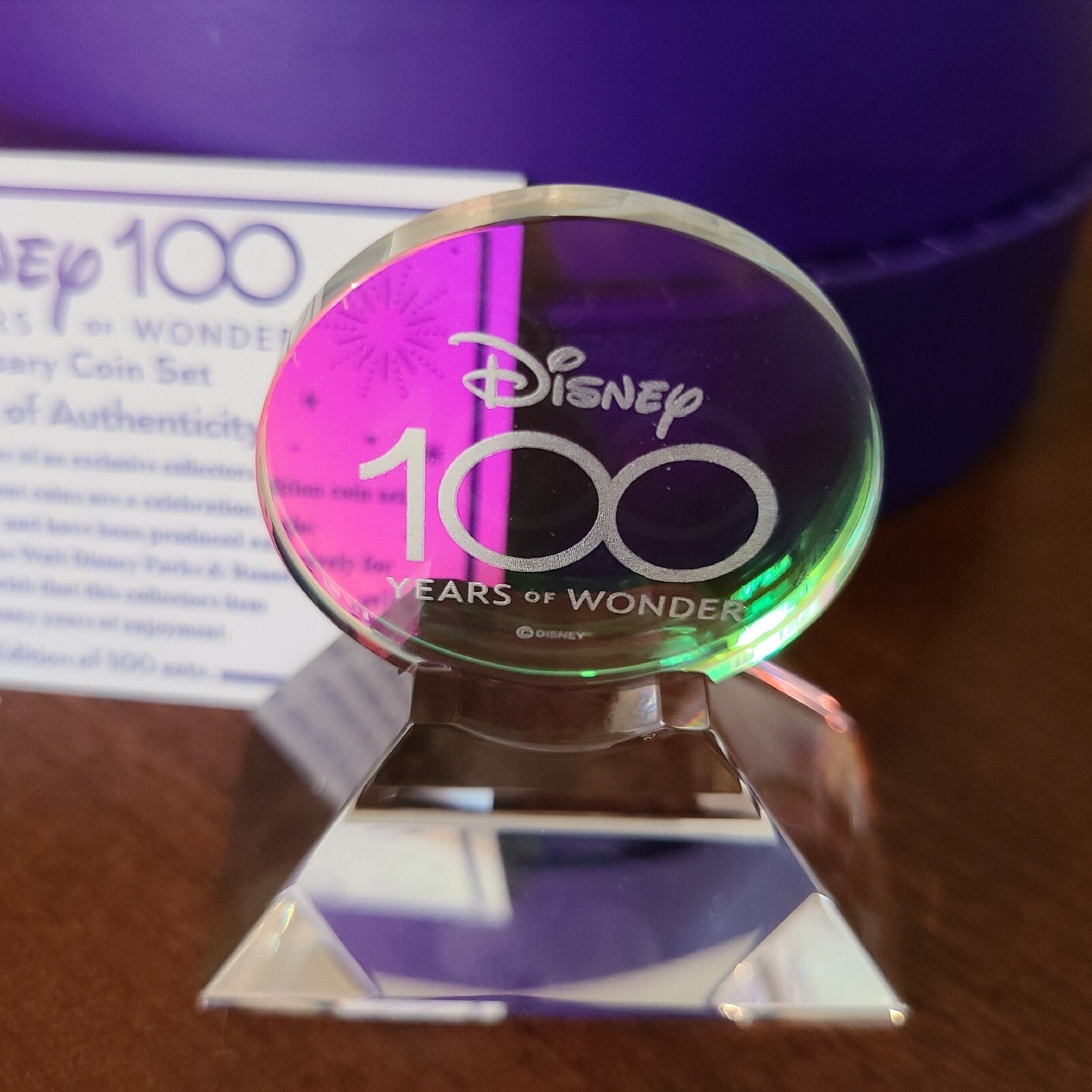 2023 Disney Parks 100 Years Arribas Brothers Glass 5 Coin Set & Holder Mickey