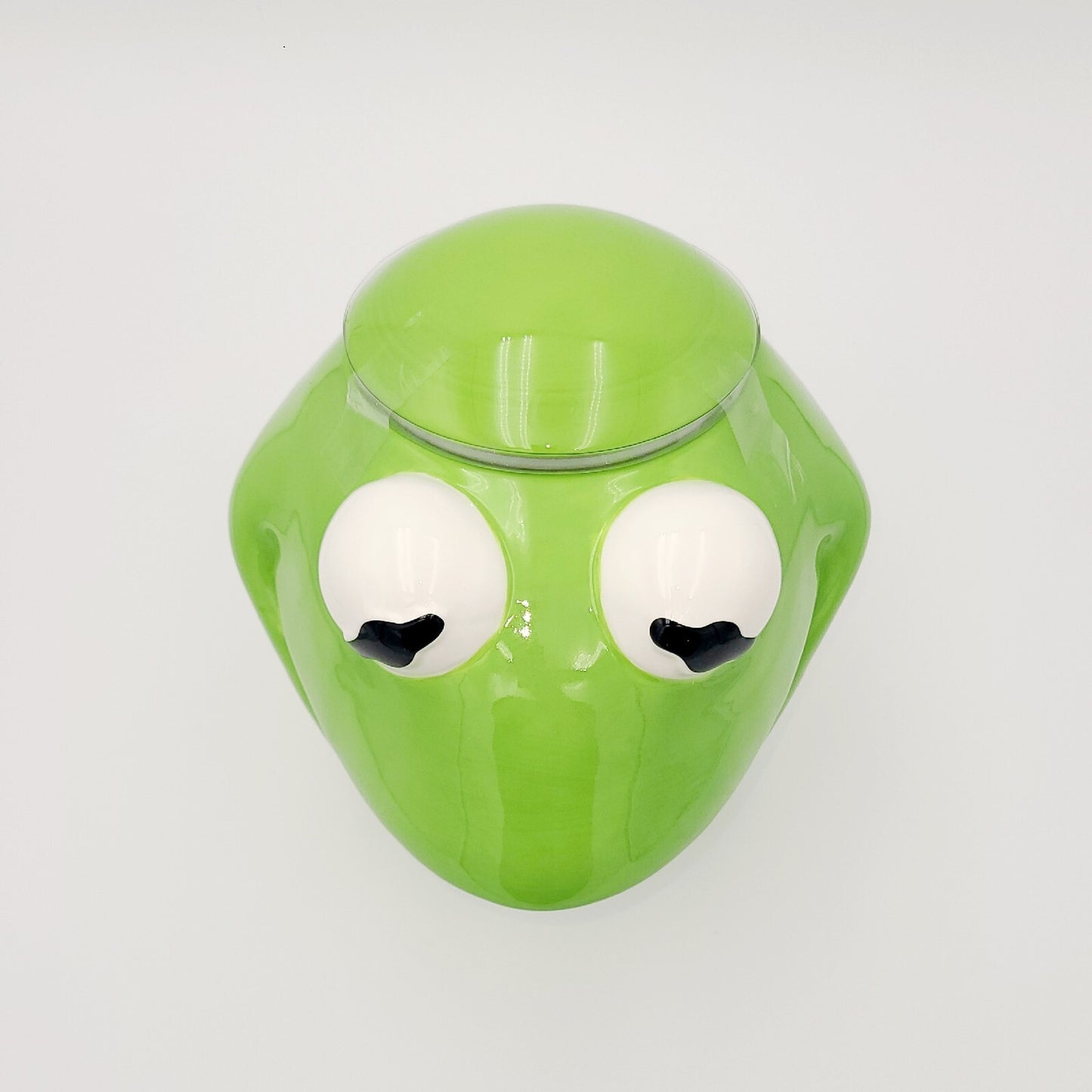 NEW 2023 Disney Parks The Muppets Kermit The Frog Ceramic Green 9.5" Cookie Jar