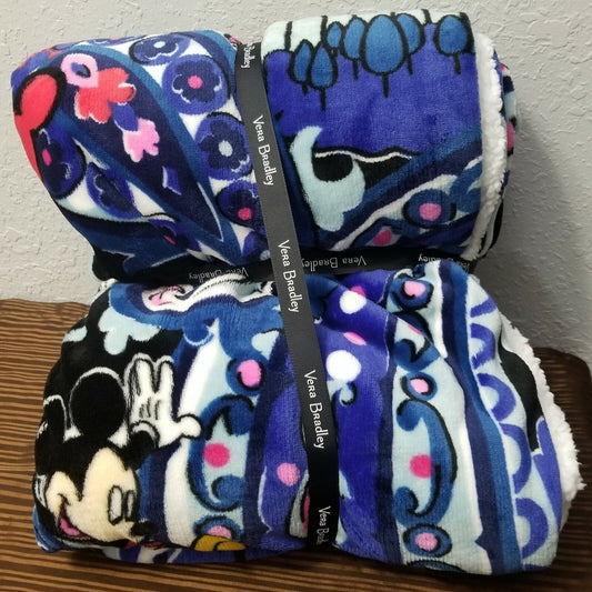 Disney Parks Vera Bradley Whimsical Paisley Throw Blanket Mickey Mouse