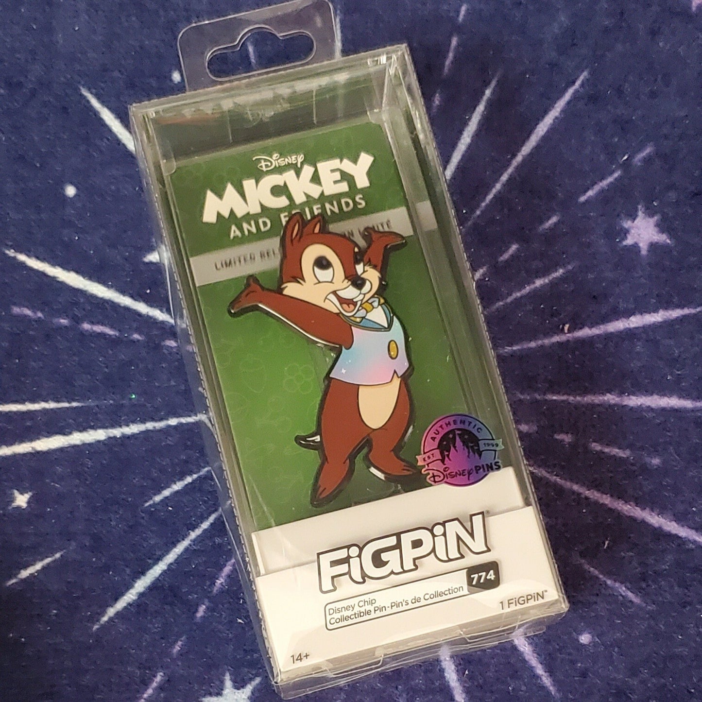 NEW Walt Disney World Parks Pin FIGPIN Chip 774 Chipmunk Limited Release LR