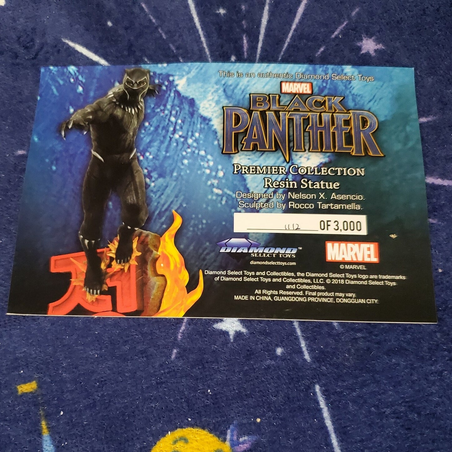 Disney Parks Marvel Black Panther 14" Figure Statue Diamond Select Toys Resin LE