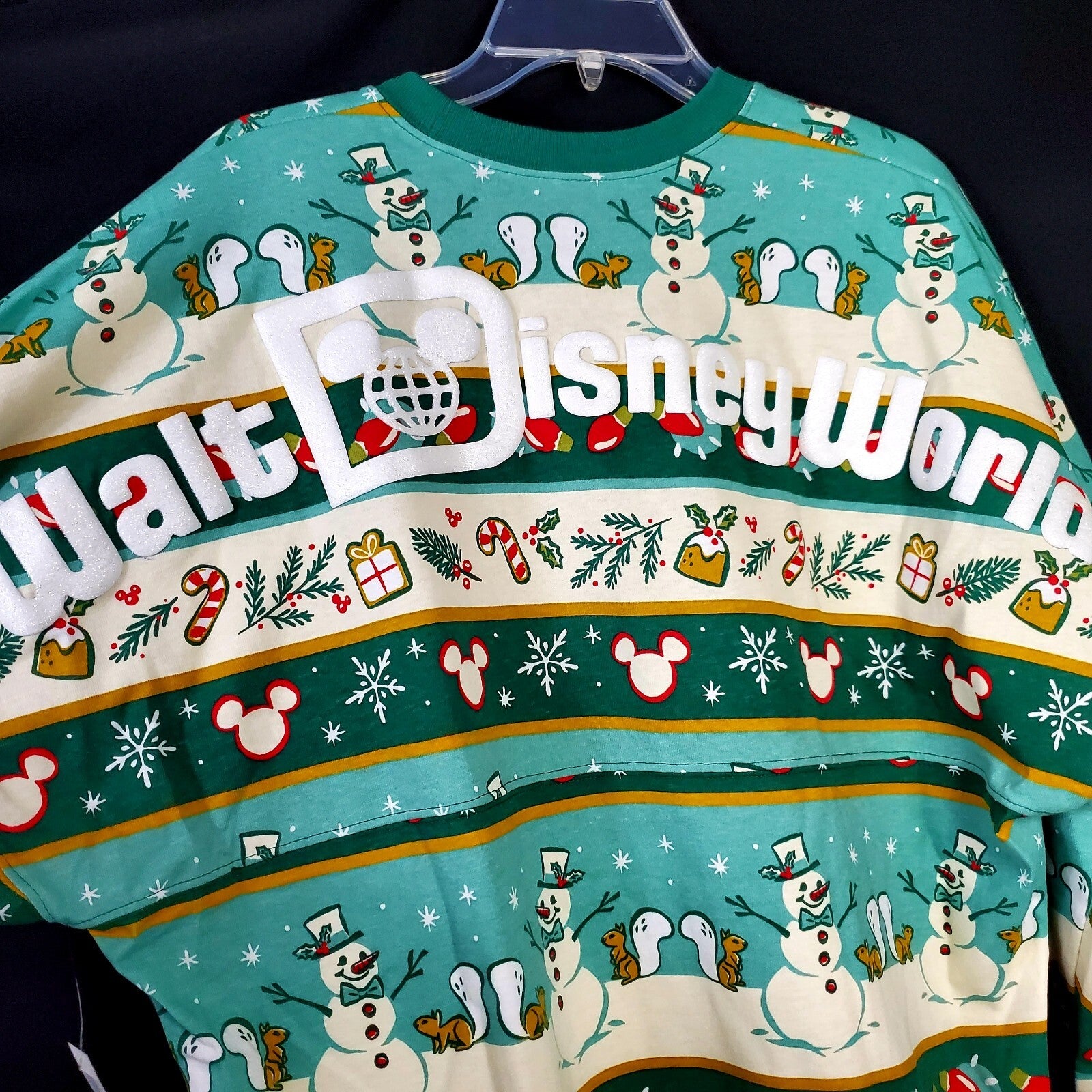 LARGE 2022 Walt Disney World Parks Spirit Jersey Christmas Mickey Ears Snowman
