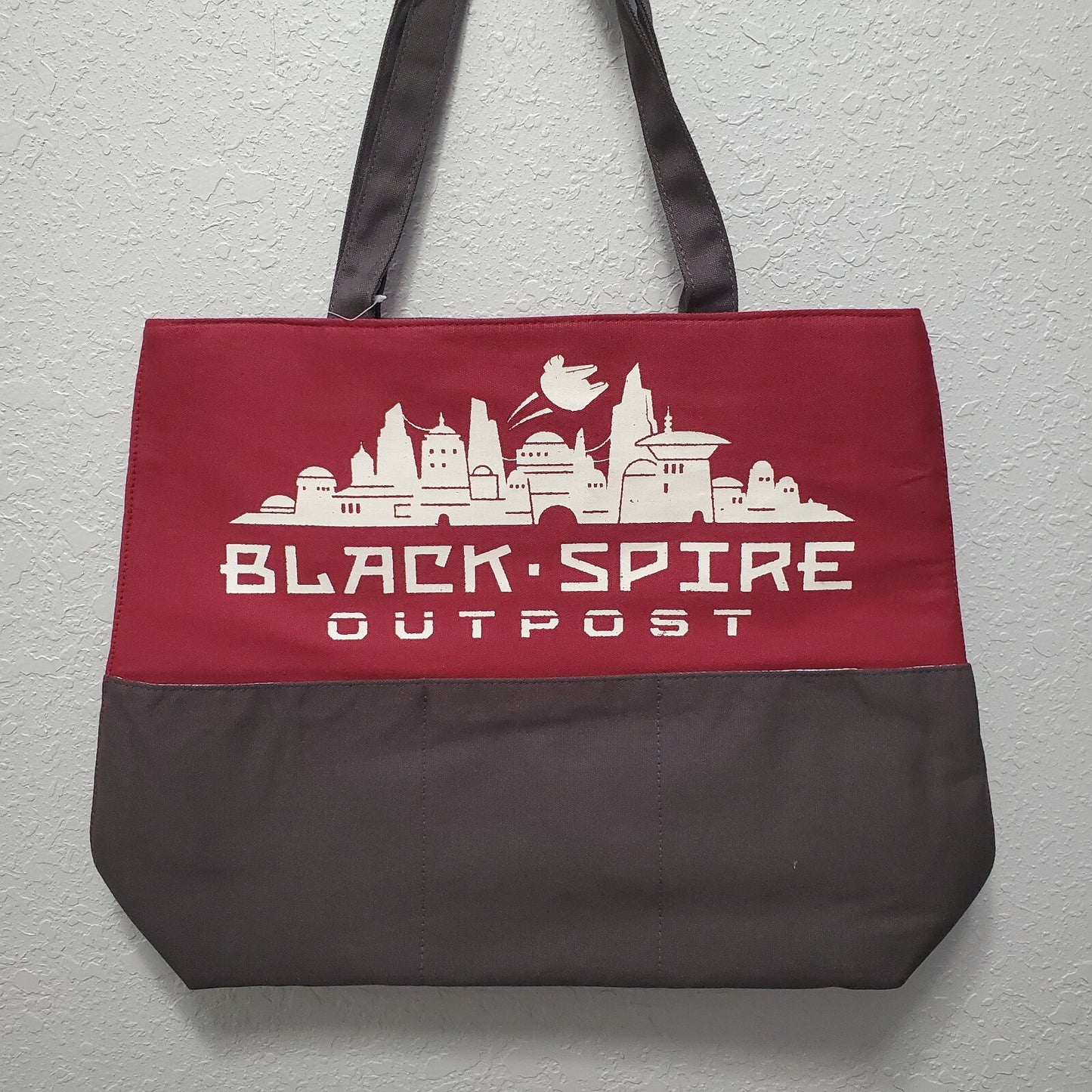 Disney Parks Star Wars Galaxy’s Edge Canvas Zipper Tote Bag Black Spire Outpost