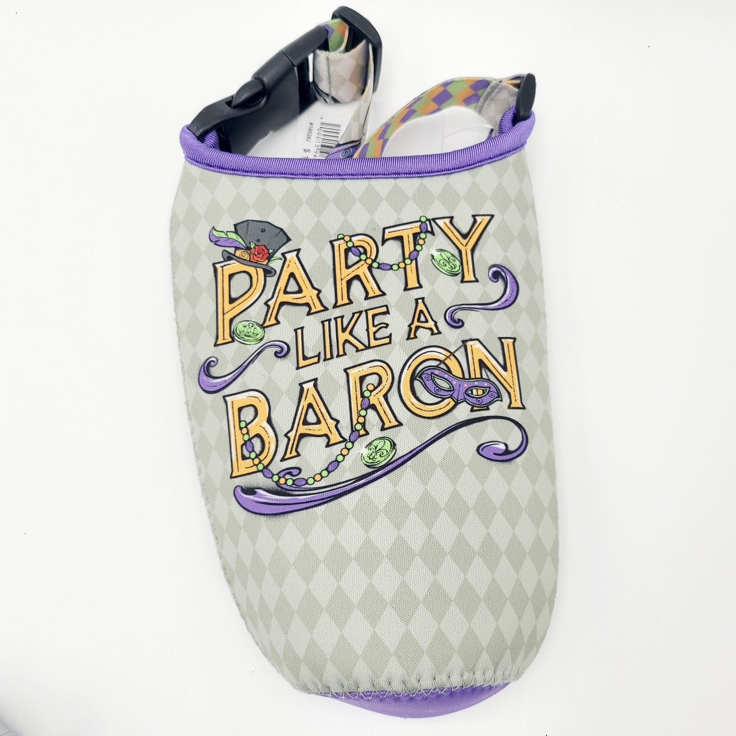 2026 Universal Studios Mardi Gras Baron Tonton Freestyle Cup Holder Koozie