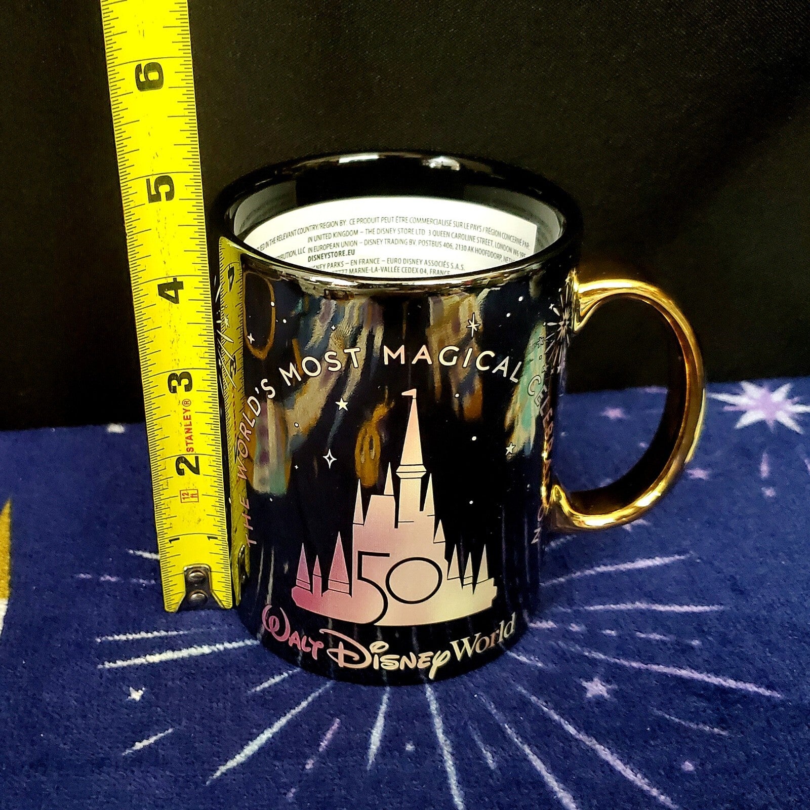2023 Walt Disney World Parks 50th Grand Finale Iridescent Castle Coffee Mug Cup