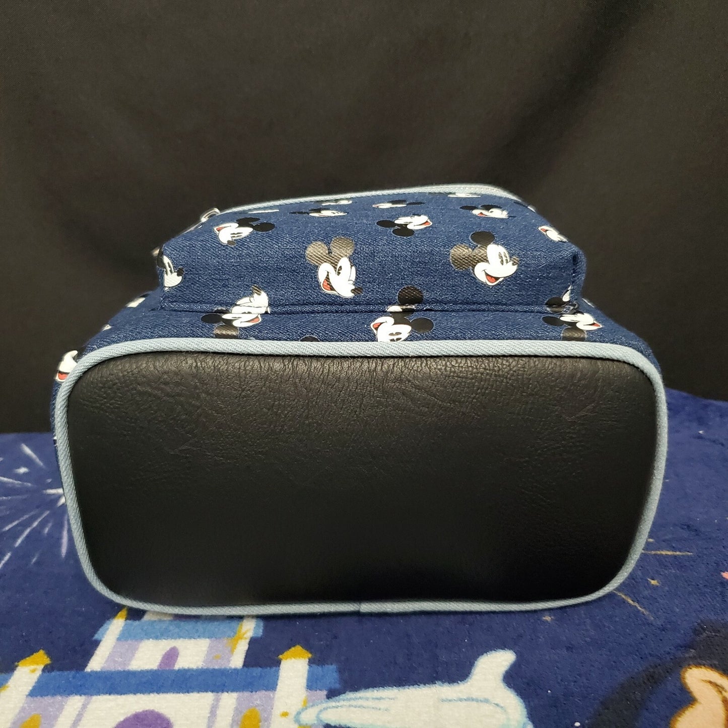 *Loungefly Mini Backpack & Wallet Set* Disney Park Mickey Mouse Blue Denim NEW