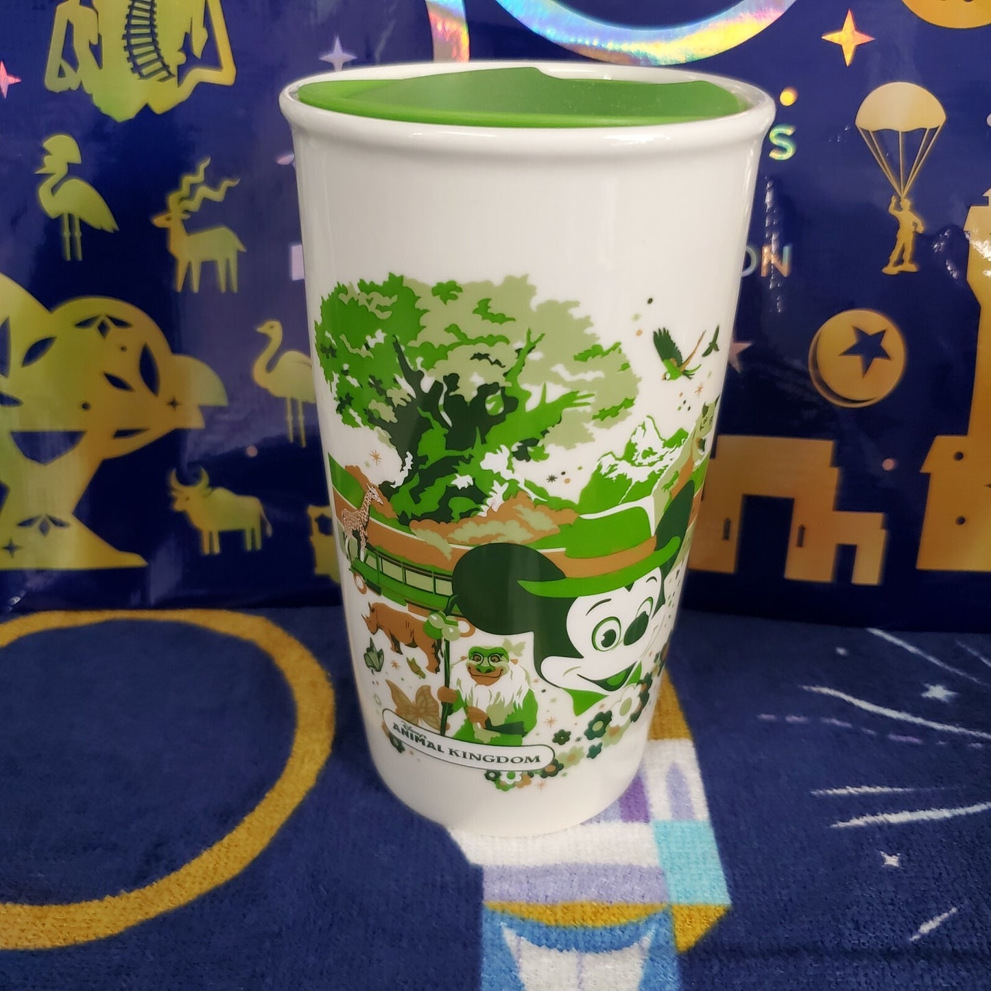 *Animal Kingdom Starbucks Set Disney World 50th Anniversary Tumbler Ornament Pin