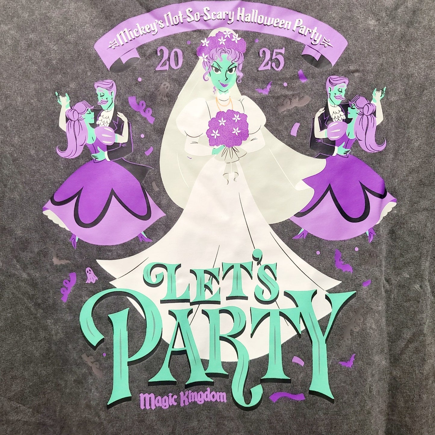 LARGE Disney Park Haunted Mansion Bride Not Scary Halloween Party MNSSHP Shirt