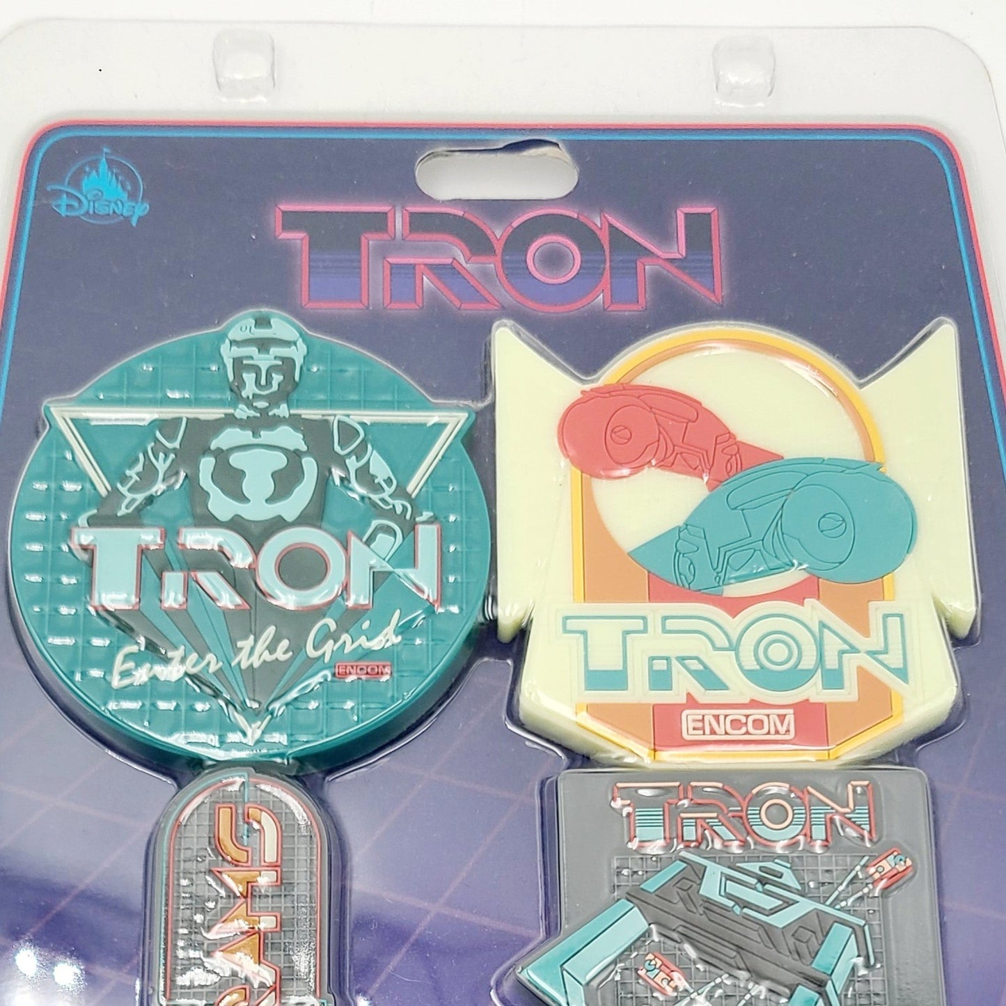 *Magnet Set* Disney World Parks Tron Lightcycle Run Greetings Program Encom GITD