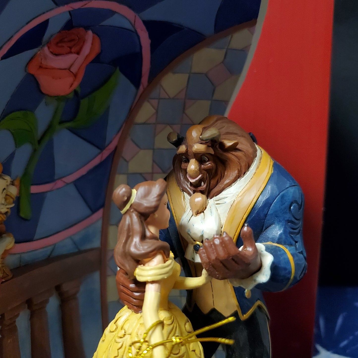 Disney Park Jim Shore 2021 Beauty & Beast 30th Belle Rose Dome Figurine 6008995