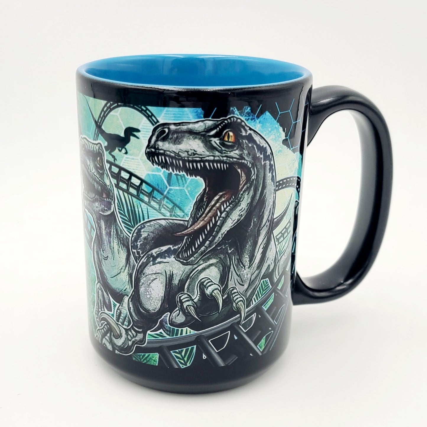 Universal Studios Jurassic World VelociCoaster Orlando Coffee Cup Mug Dinosaur
