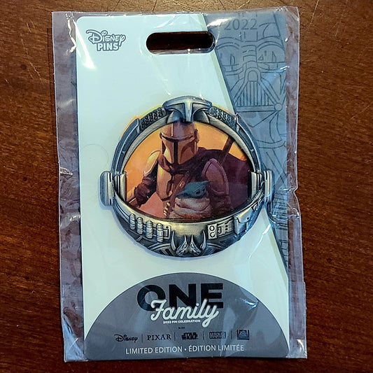 NEW 2022 Disney Parks One Family Event LE 500 Star Wars The Mandalorian Pin