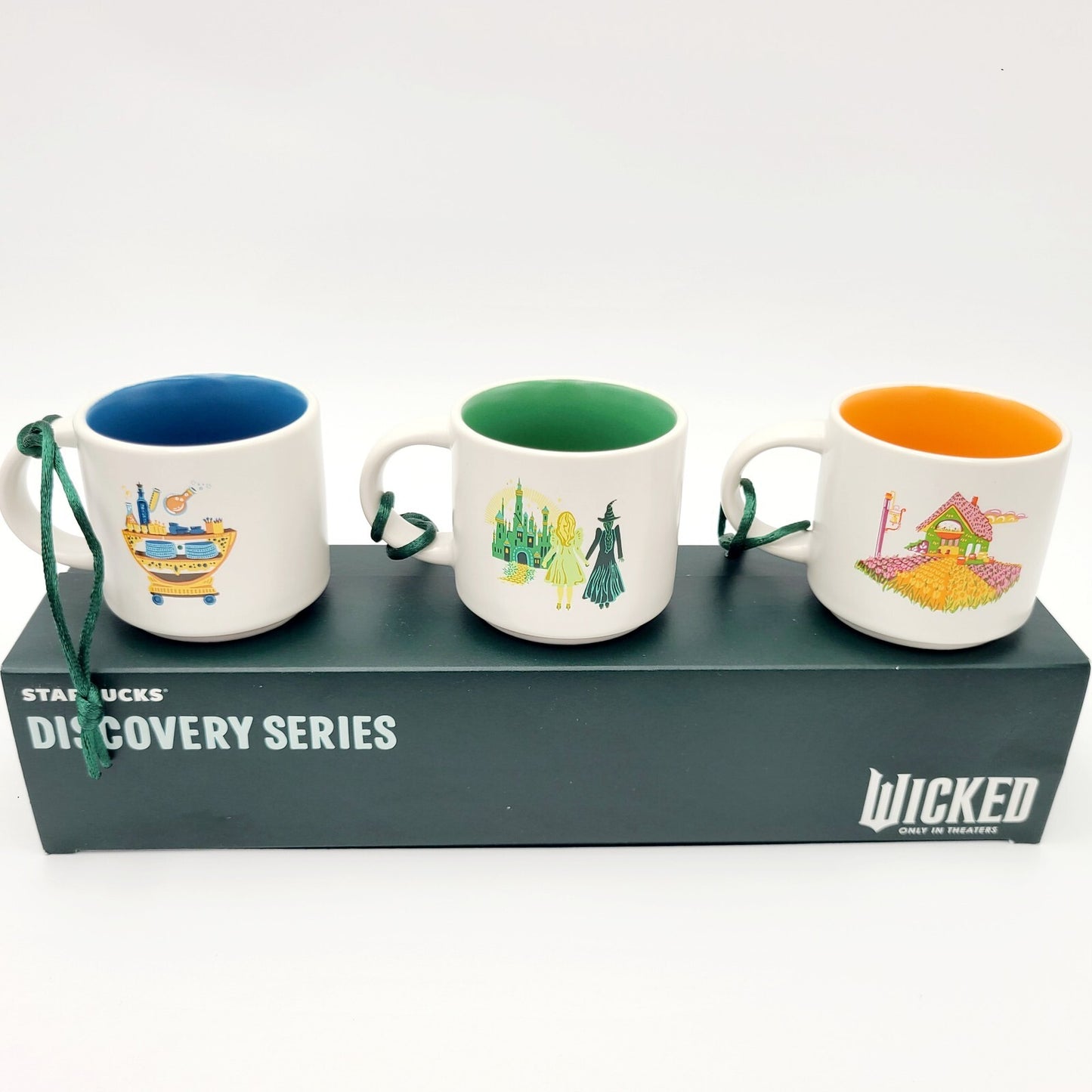 *Set of 3 Wicked ORNAMENT Mug* 2024 Universal Studios Starbucks Discovery Series