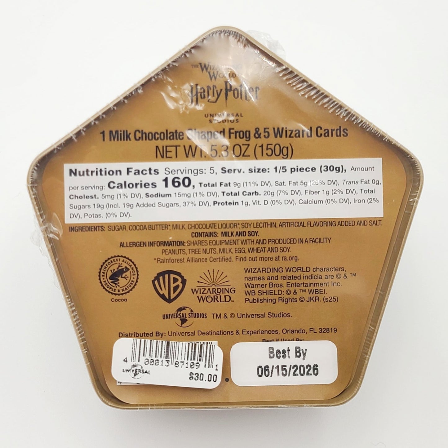 Epic Universal Harry Potter Chocolate Frog Chocogrenouil Tin Newt Scamander Card