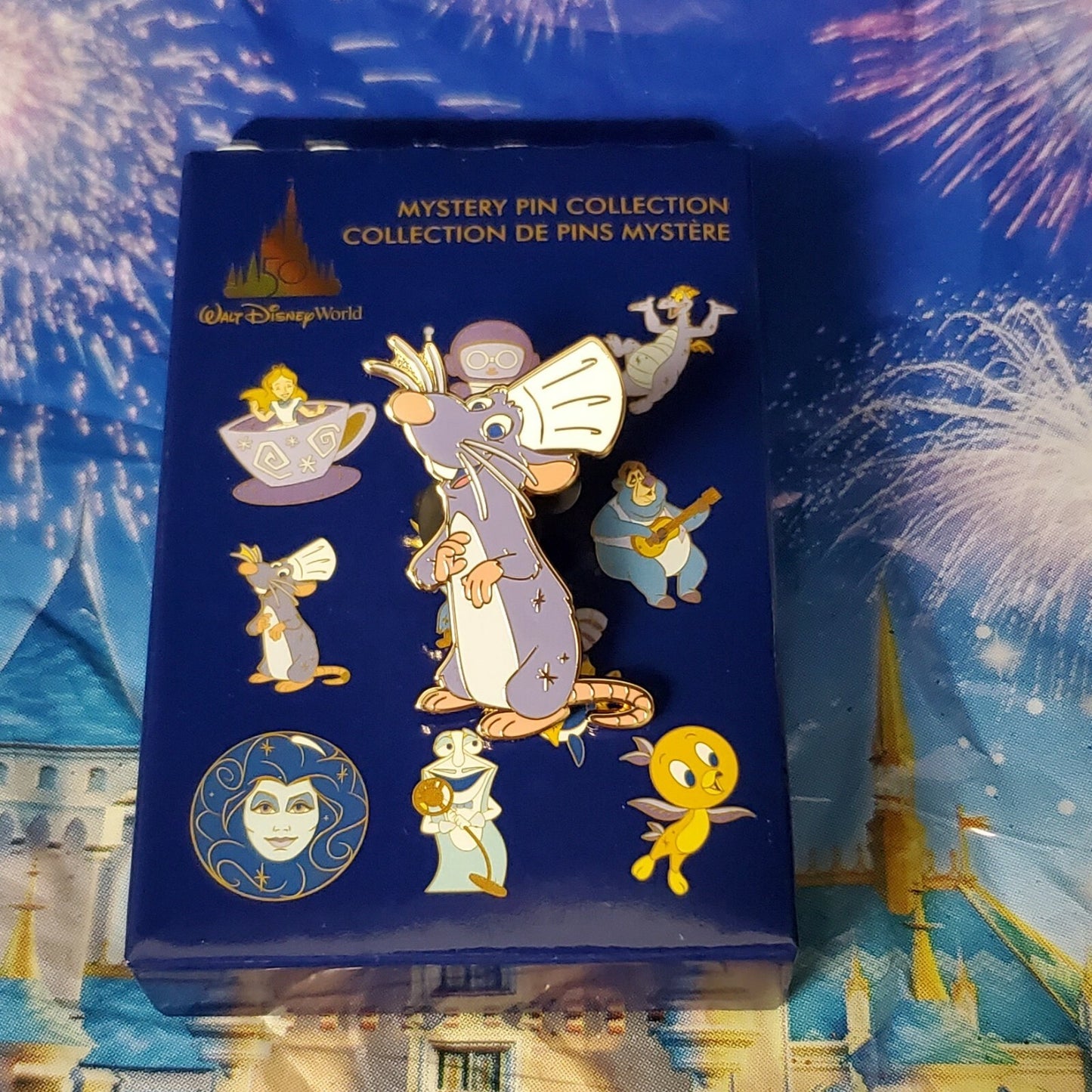 *COMPLETE SET 10 Pins* Walt Disney World Park 50th Anniversary Mystery PLUS Bag