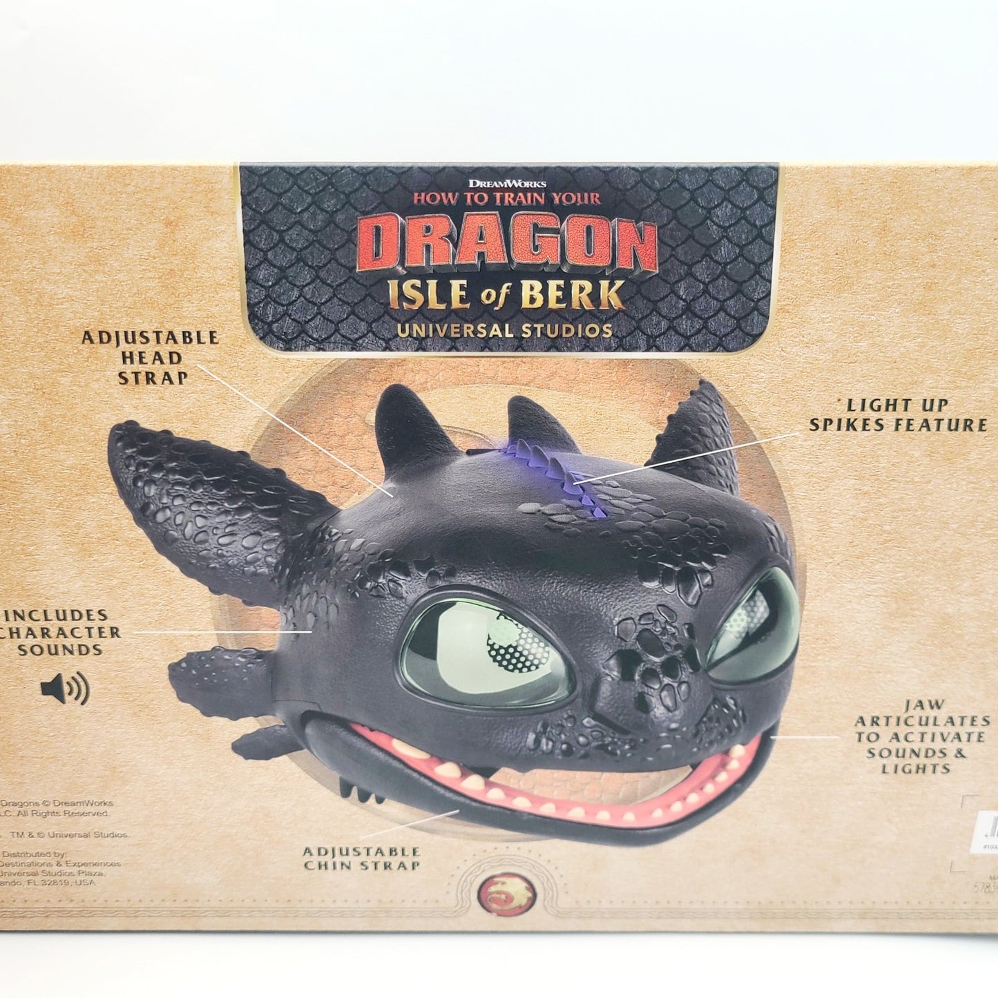 EPIC Universe How To Train Your Dragon Berk Toothless Face Mask Lights Universal