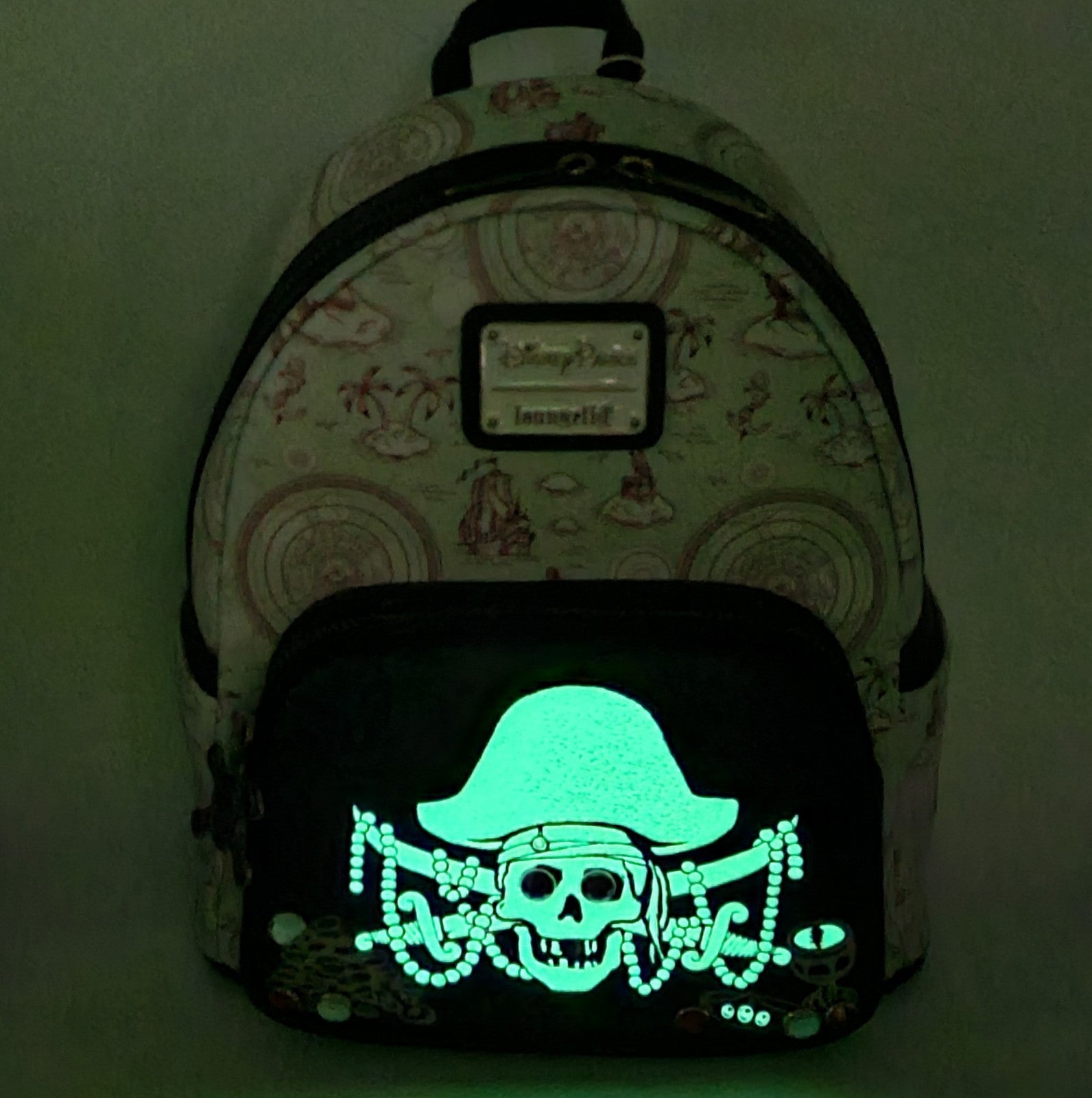 NEW Disney Parks Pirates of the Caribbean GITD Loungefly Mini Backpack Glow Dark