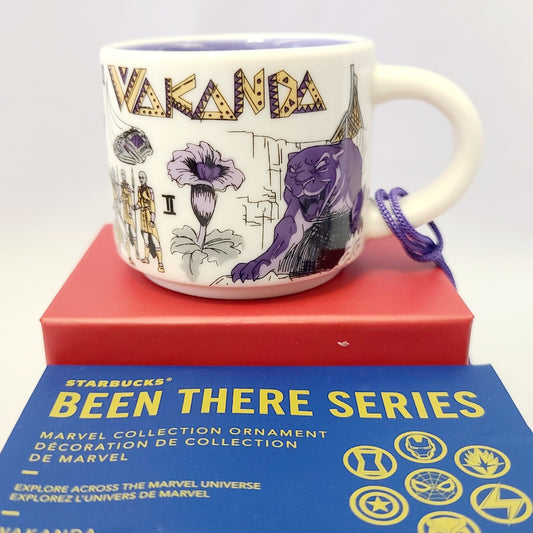 Disney Parks Starbucks Been There Black Panther Wakanda Forever ORNAMENT 2oz Mug